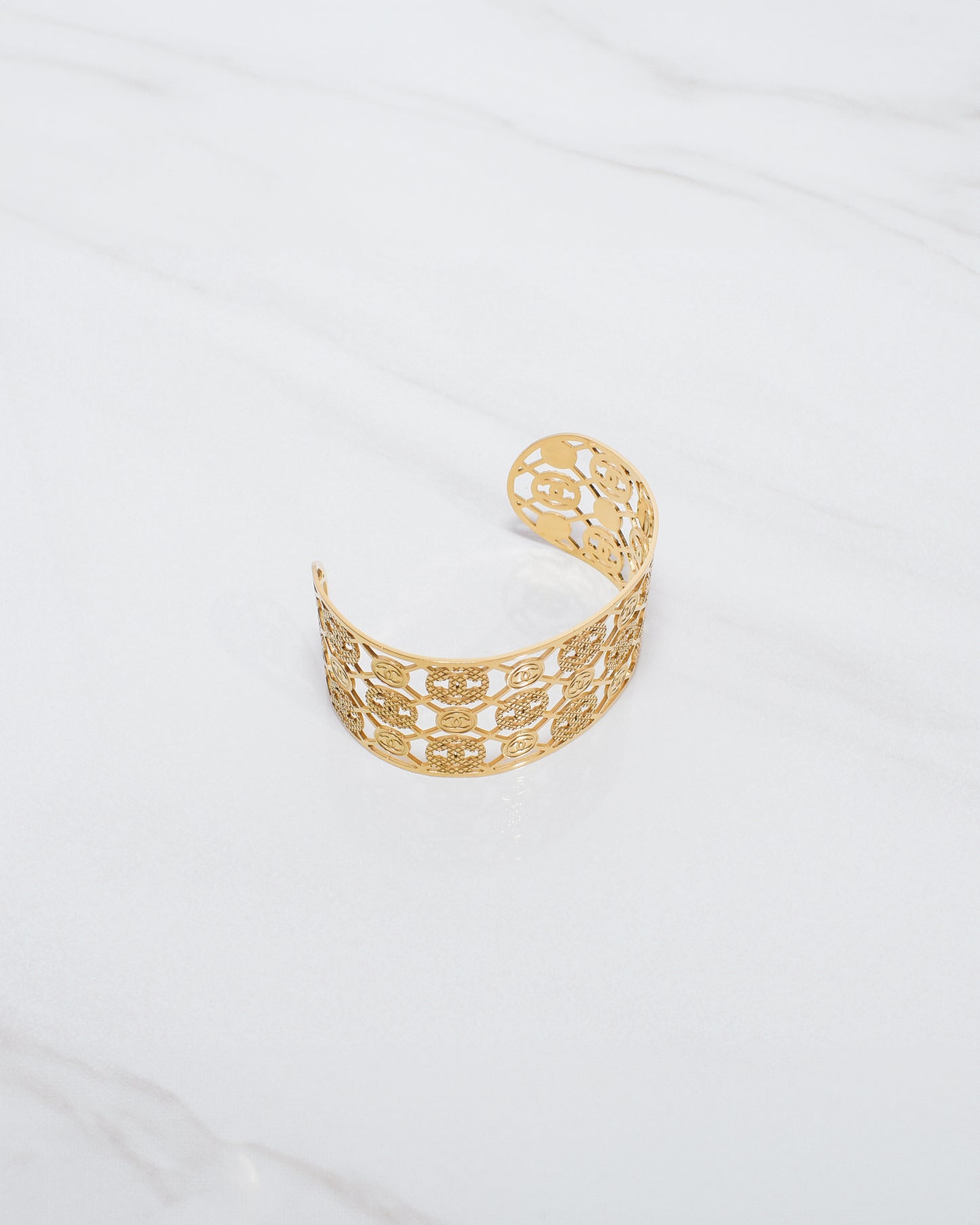 Parisian Chic CC Cuff Bracelet