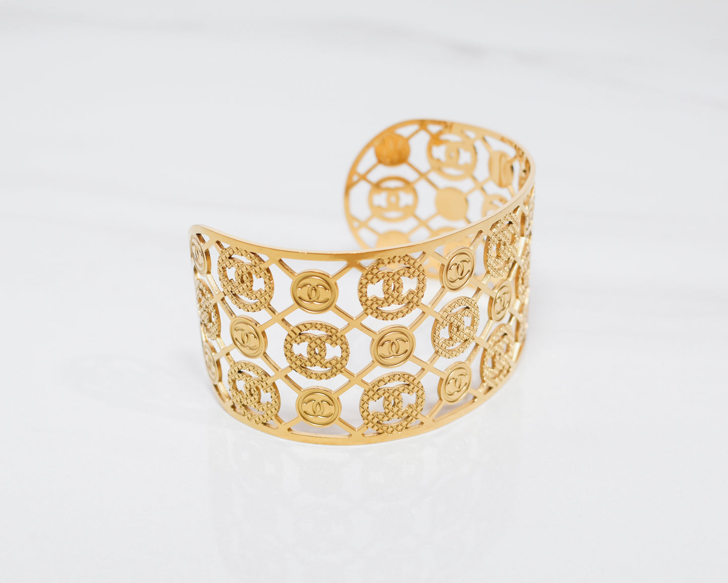 Parisian Chic CC Cuff Bracelet
