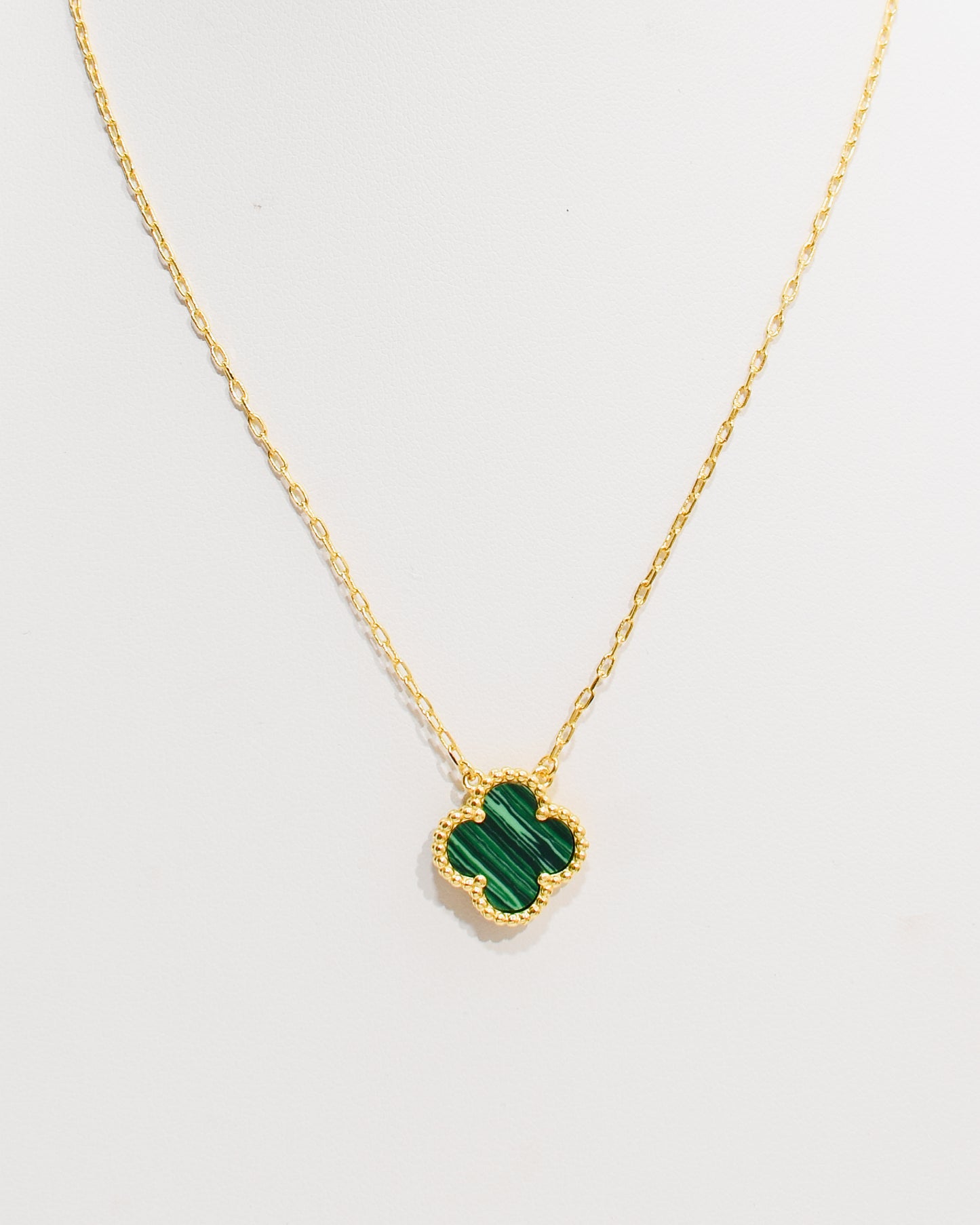 Clover Malachite Necklace