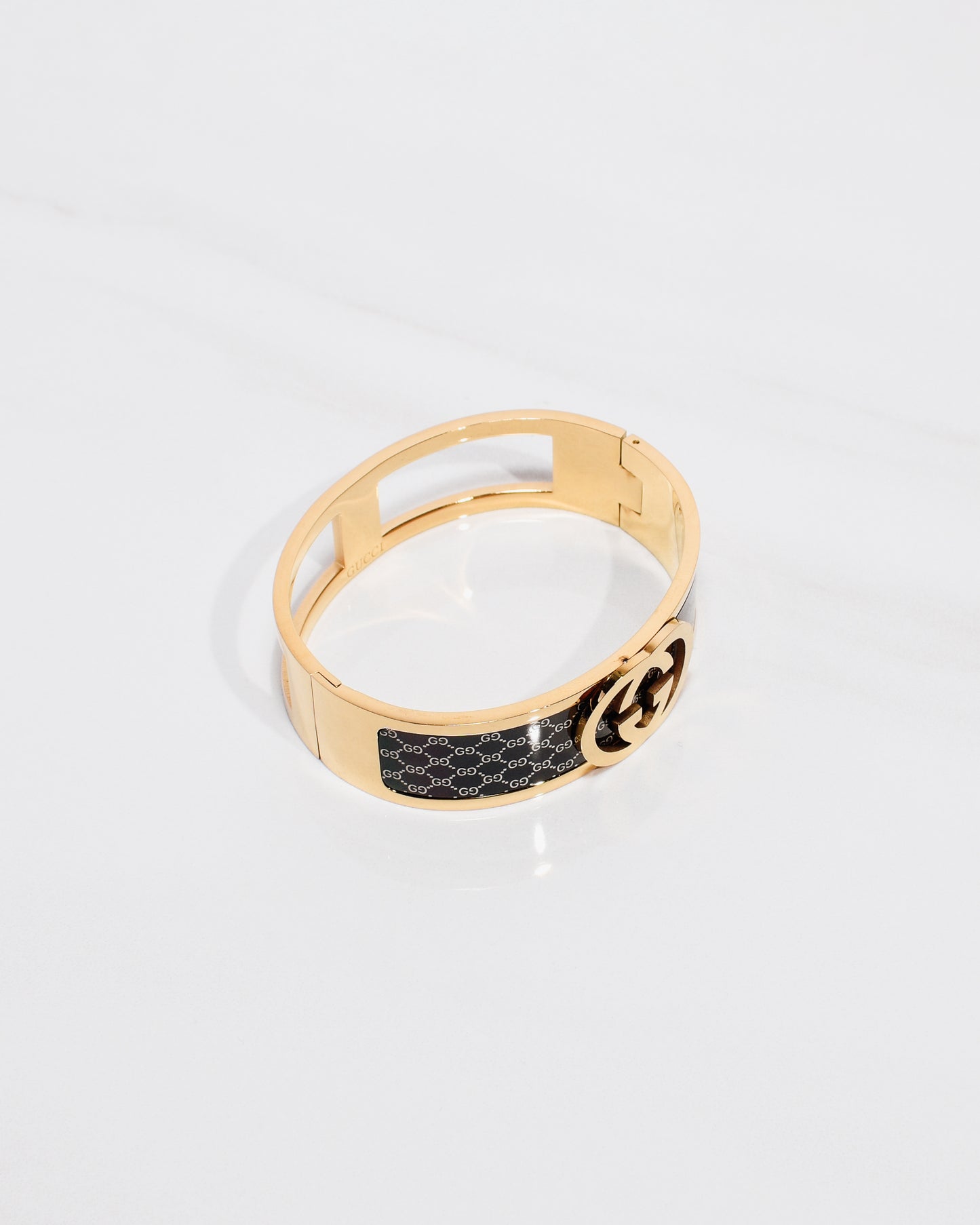 GG Thick Black & Gold Bangle