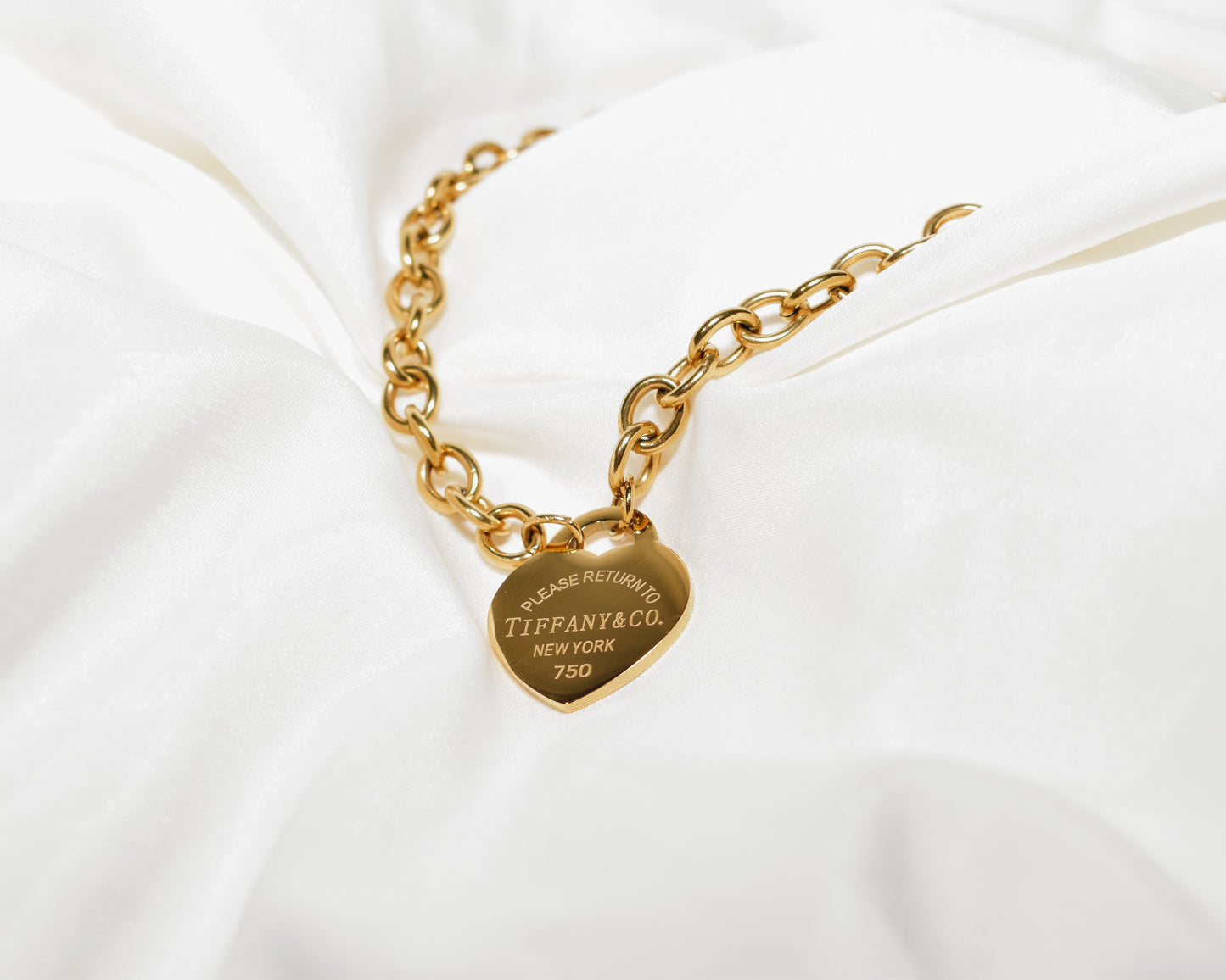 TC Heart Tag Cable Necklace