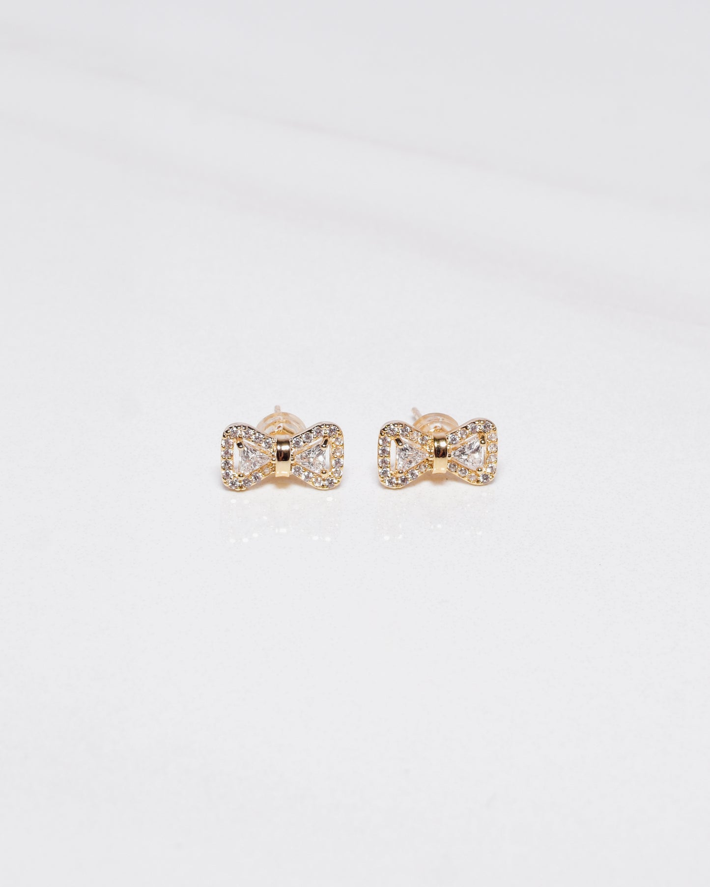 Micro Pave Ribbon Studs