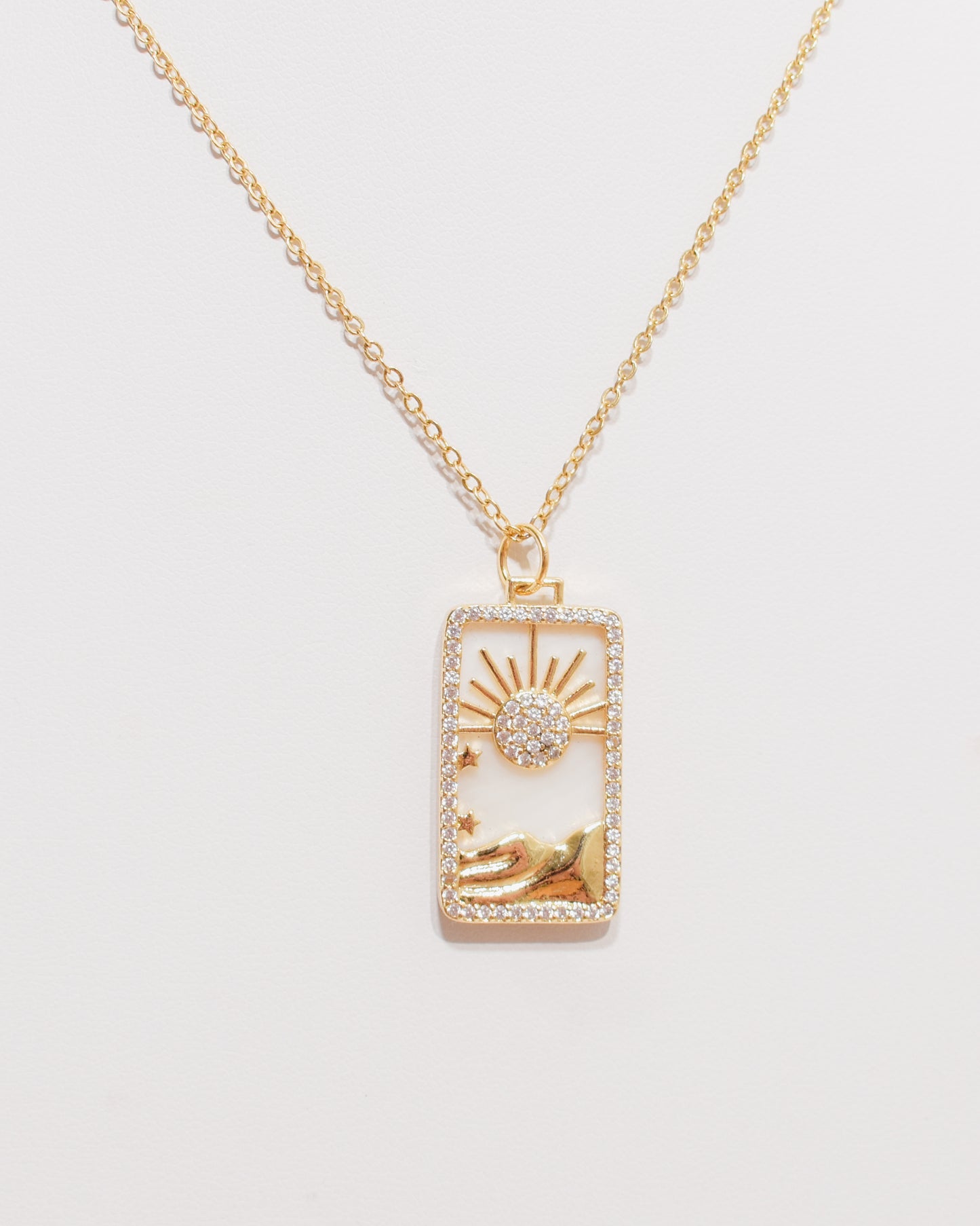 Sun & Wave Mother of Pearl Necklace