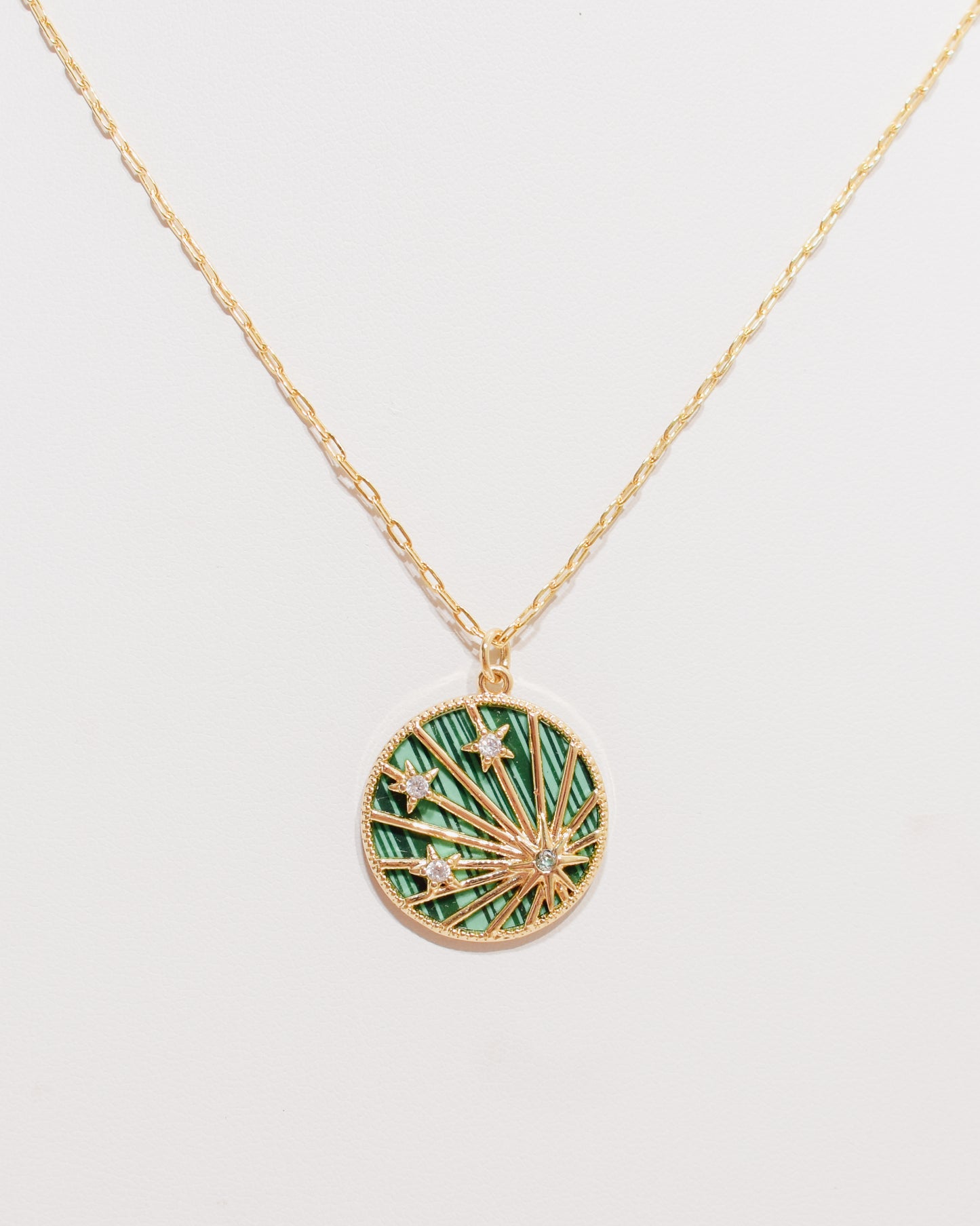Malachite Shooting Star Necklace
