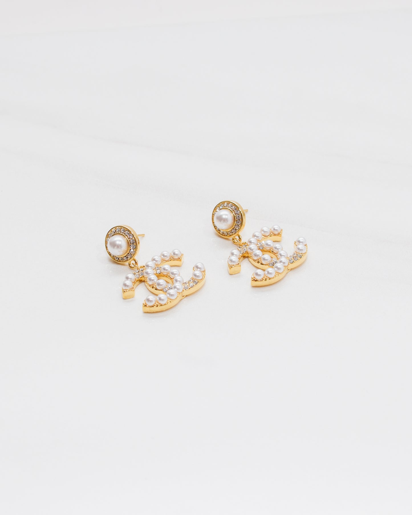 Parisian Chic Pearl Drop Studs