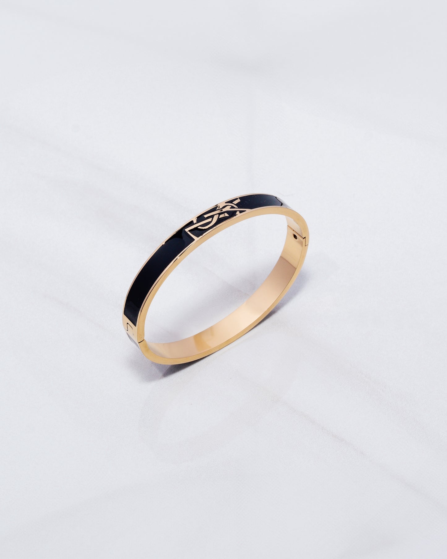 Y Black Plaque Bracelet