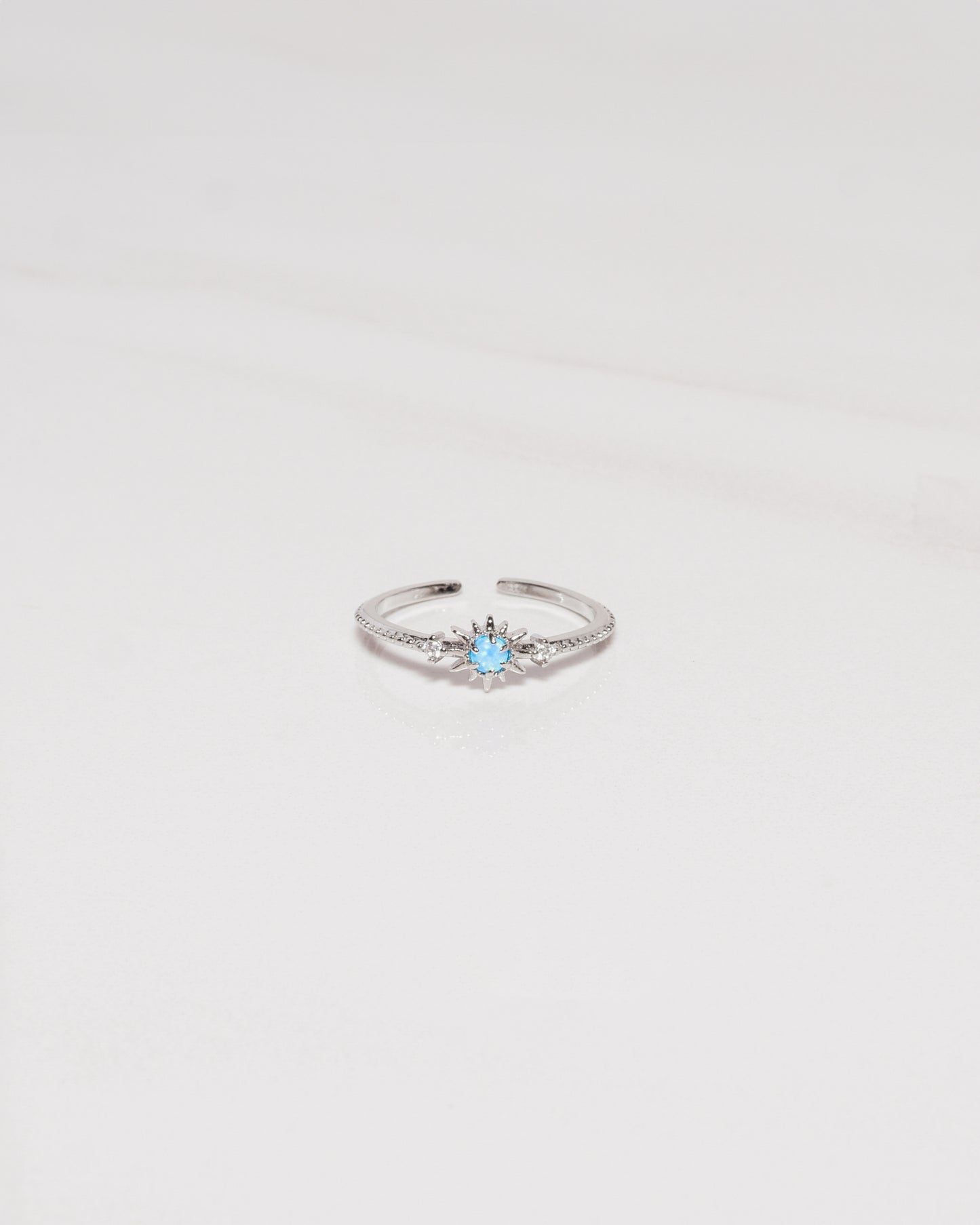 Starburst Blue Opal Ring