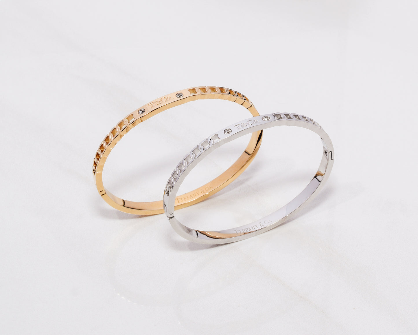 TC Thin CZ Curb Style Bangle