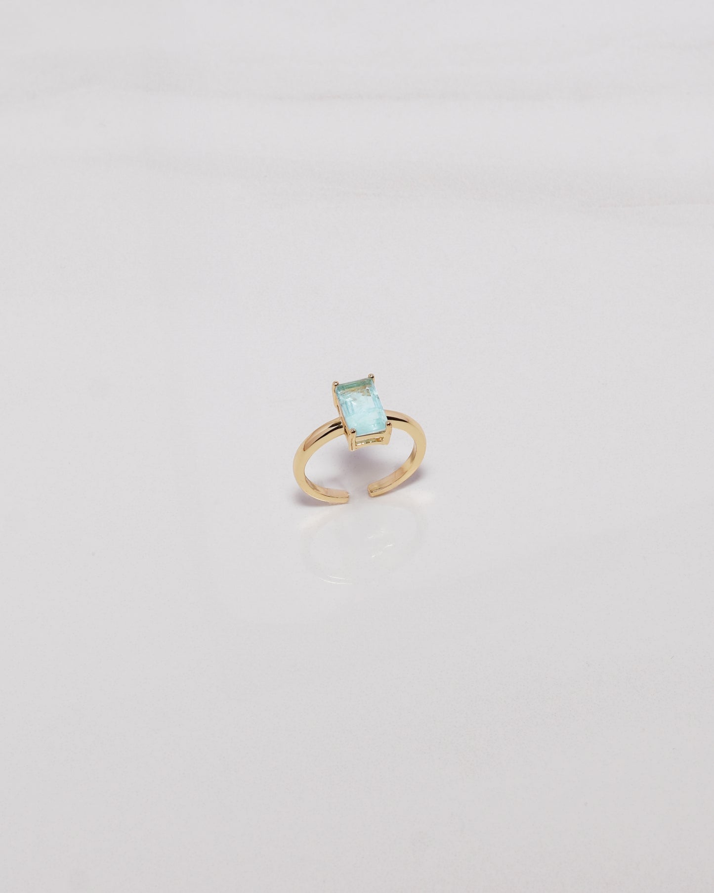 Aquamarine Rectangle Ring