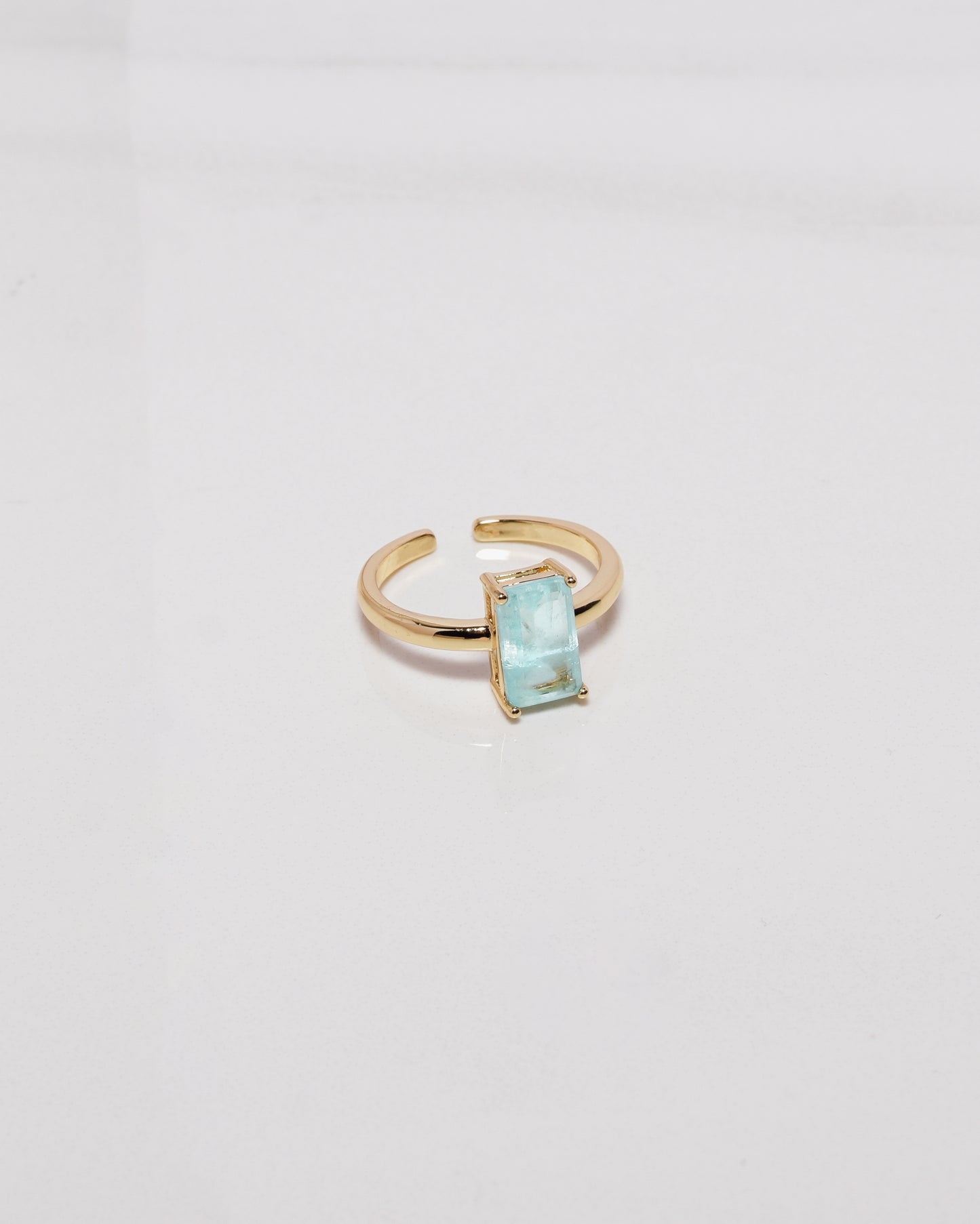 Aquamarine Rectangle Ring