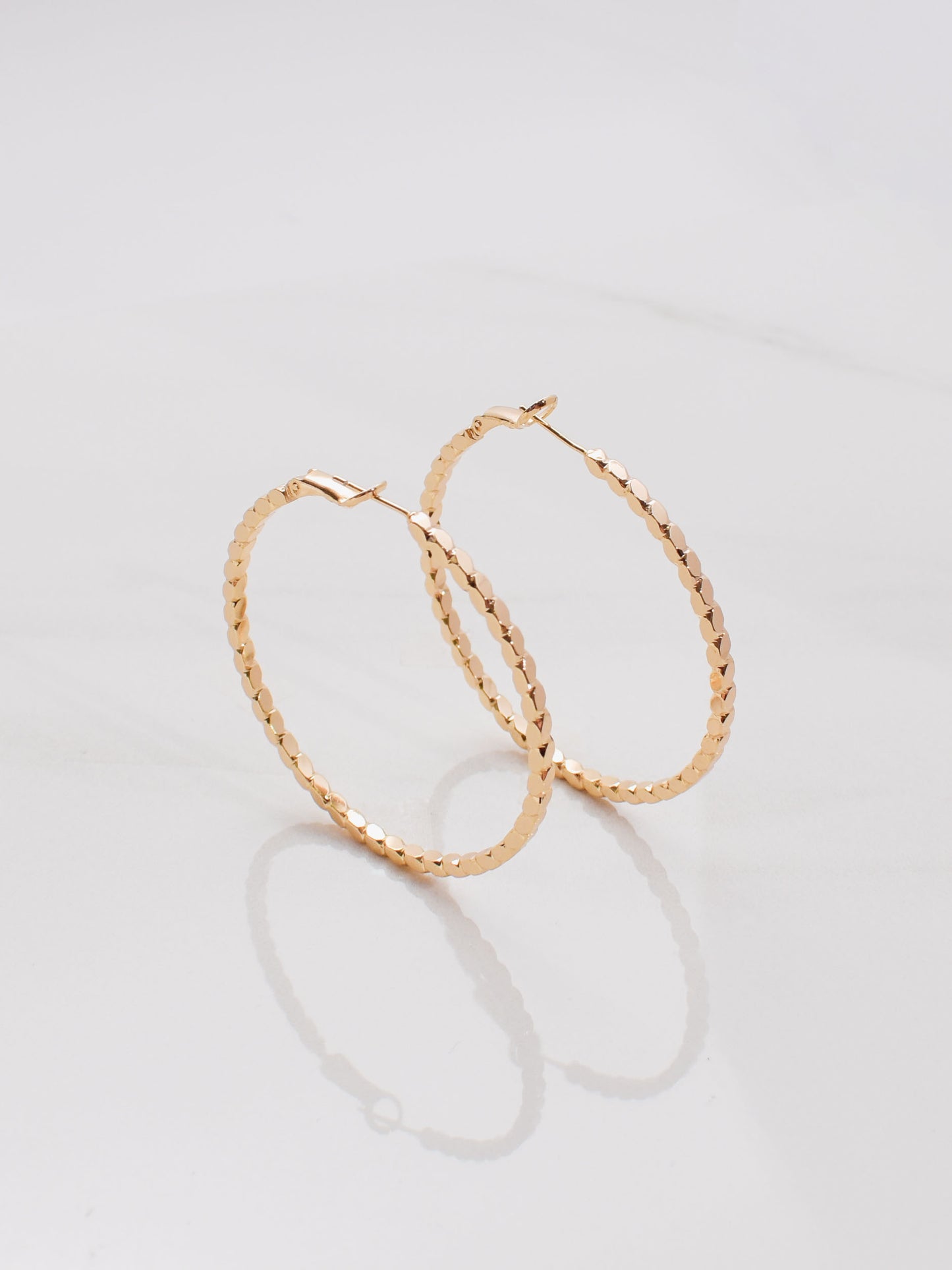 Gold Braided Clasp Hoops