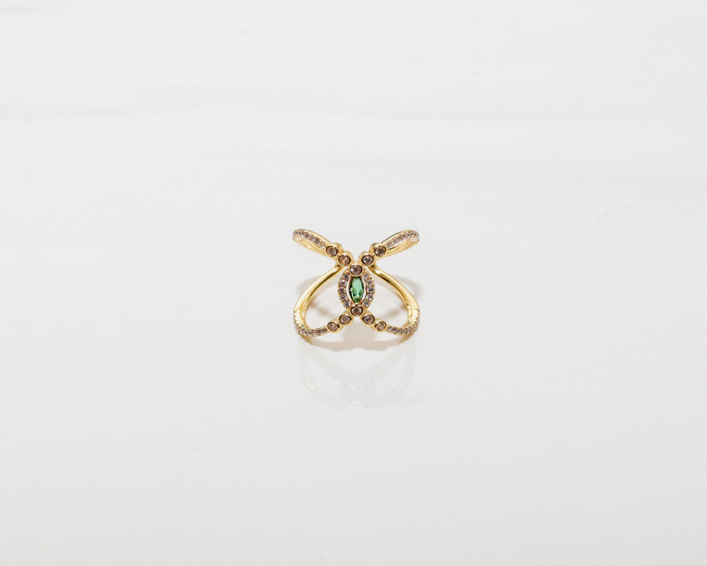 Emerald X Ring