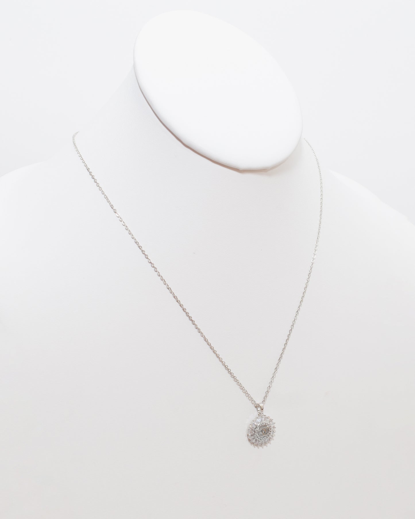 Parisian Chic Round Crystal CZ Necklace