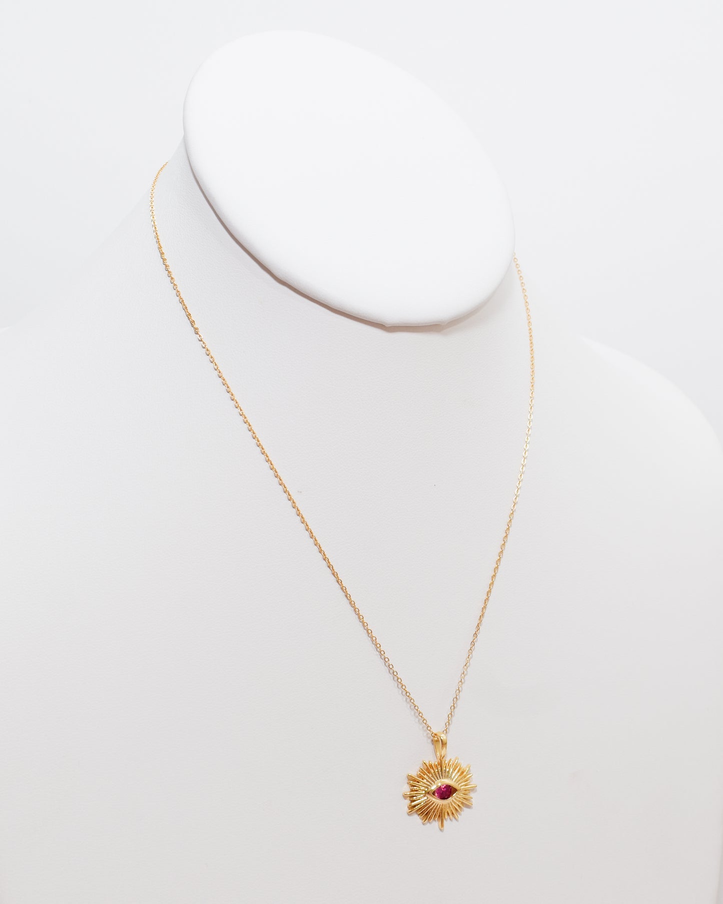 Garnet Starburst Necklace