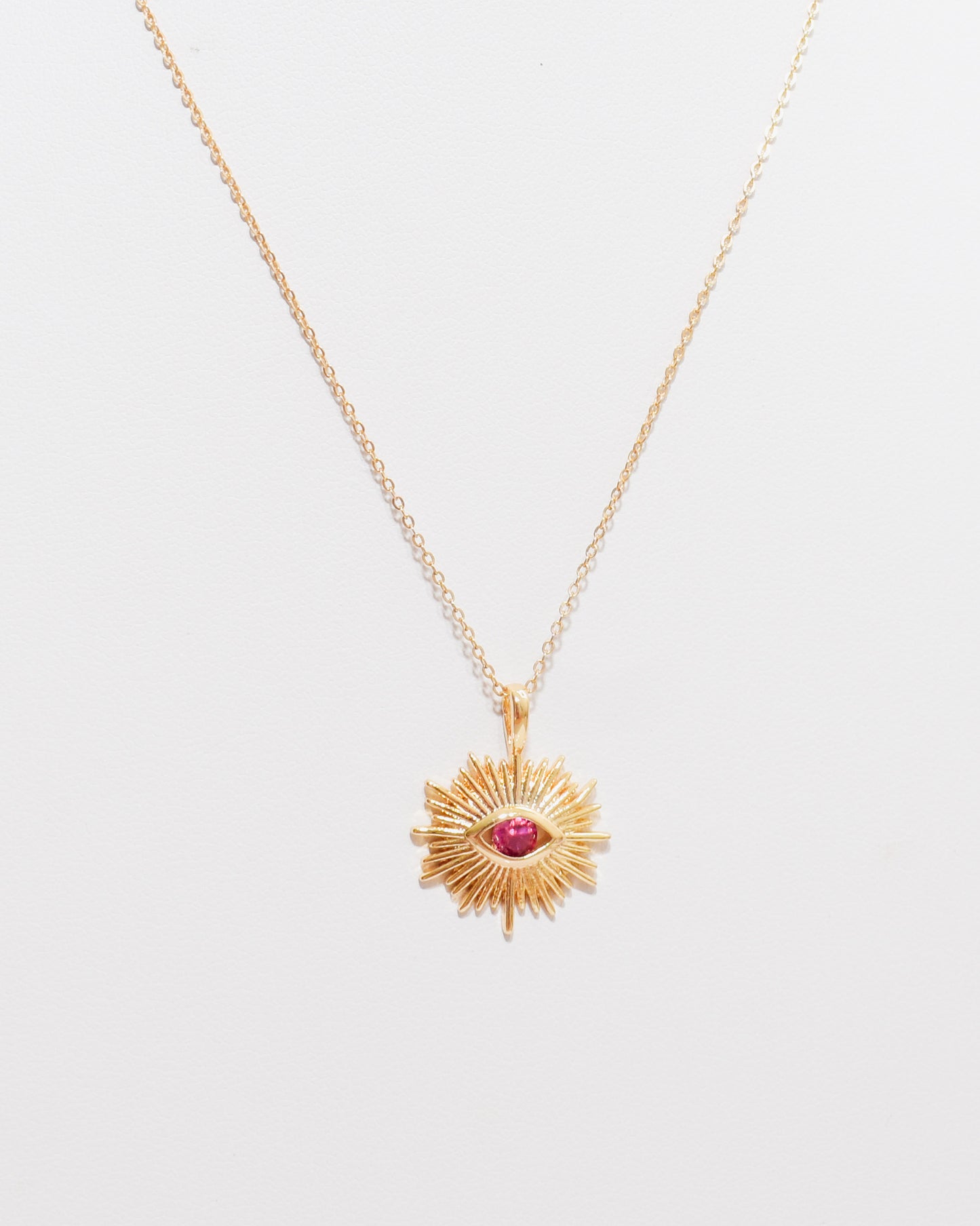 Garnet Starburst Necklace