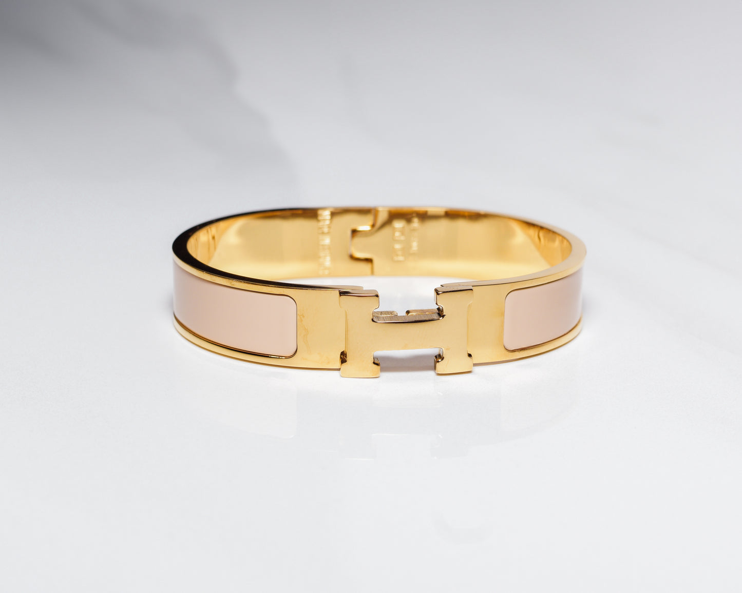 H Bracelet 0.47" width | Gold & Bean Paste