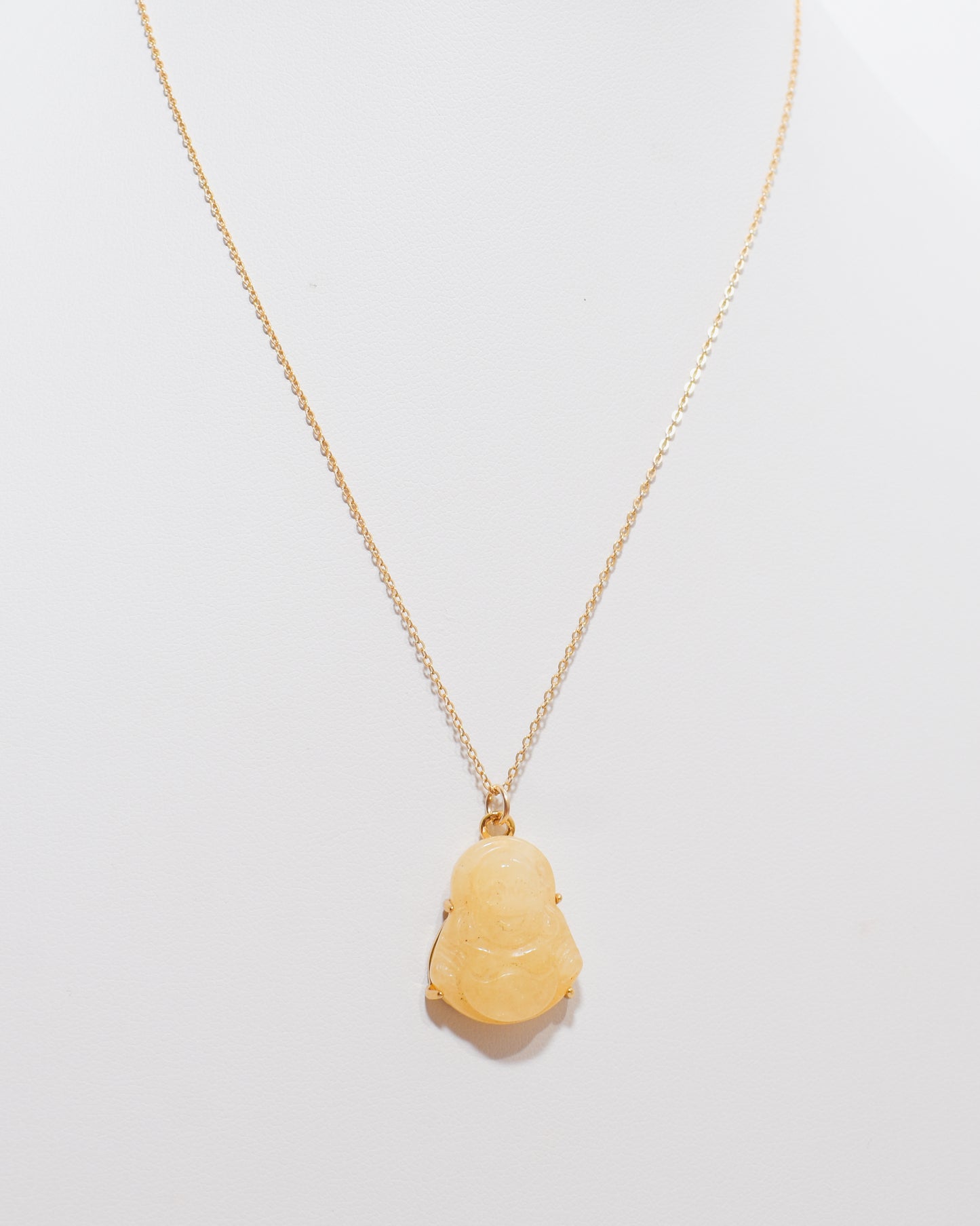 Yellow Jade Good Fortune Buddha