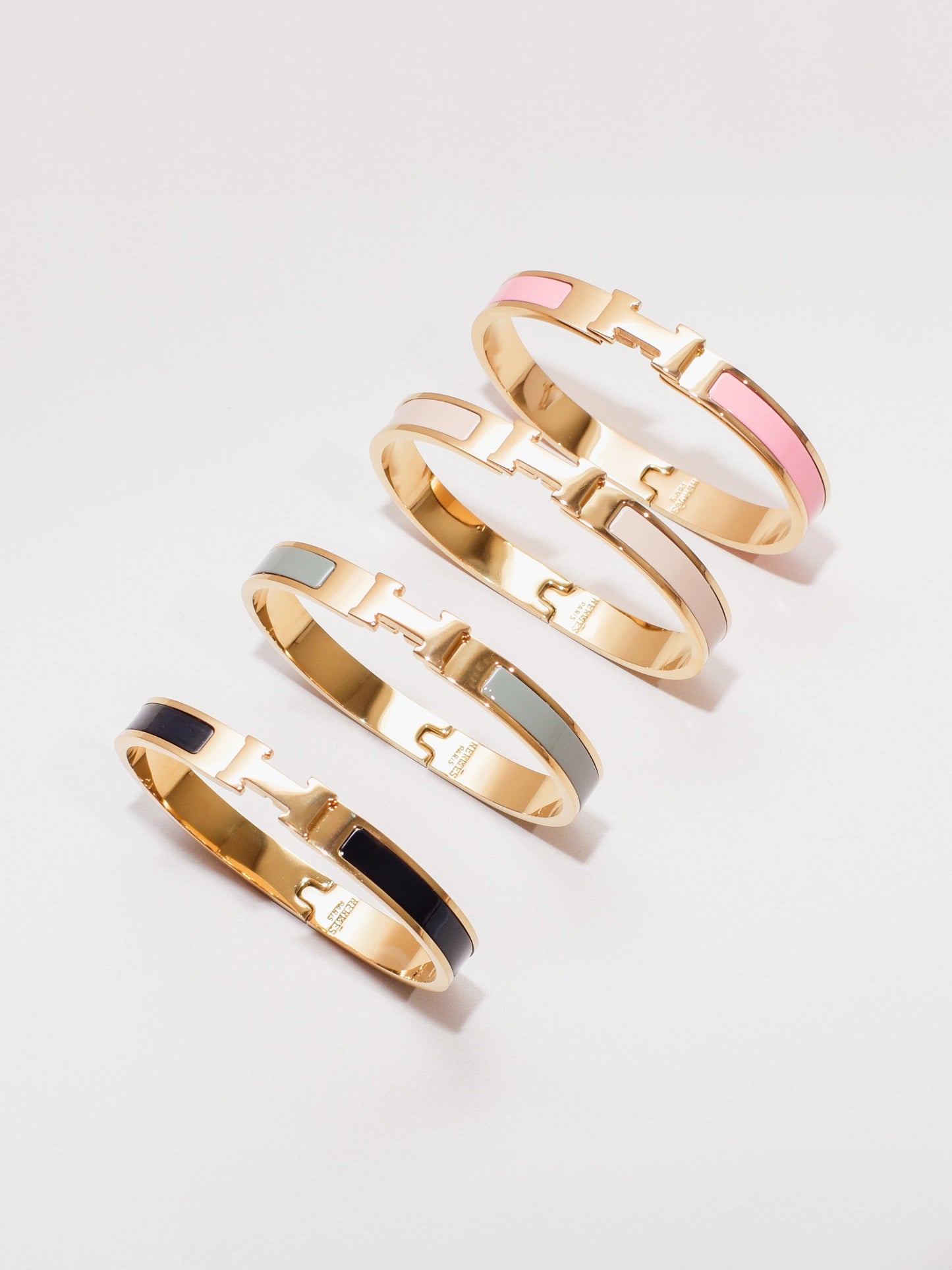 H Bracelet 0.25" width | Gold & Bean Paste