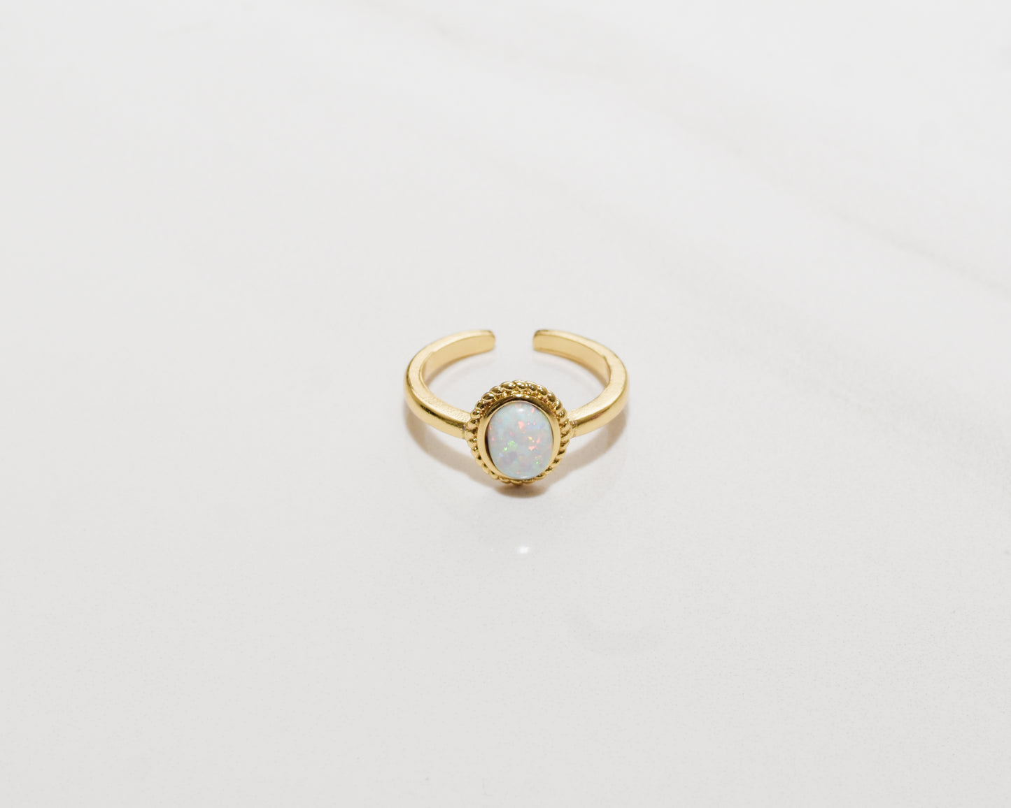 Fire Opal Oval Ring