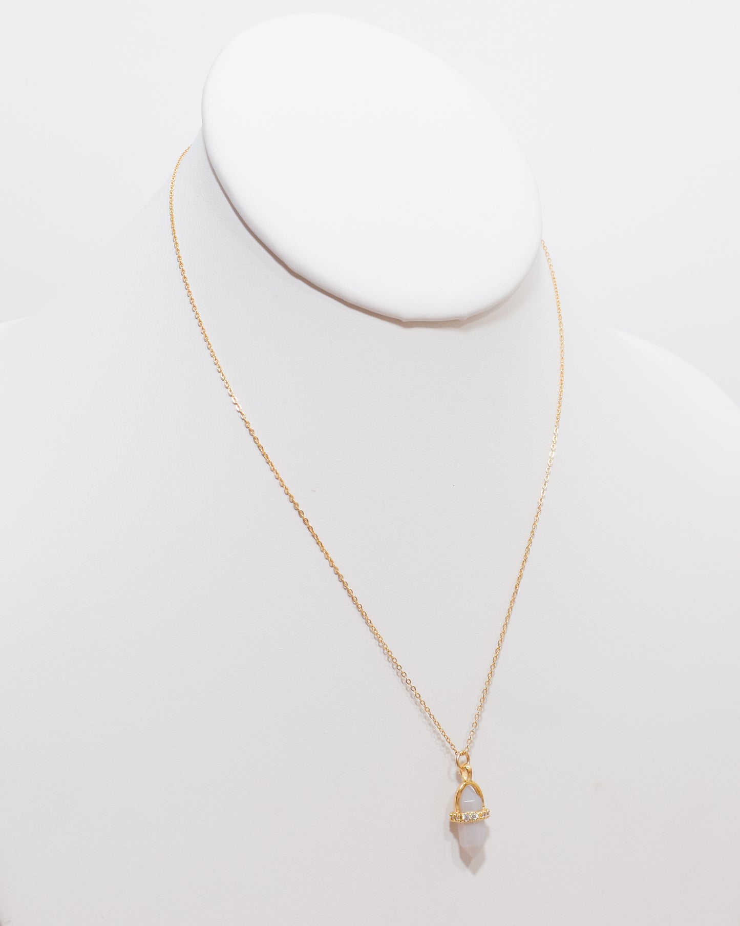 White Quartz Hexagon Necklace