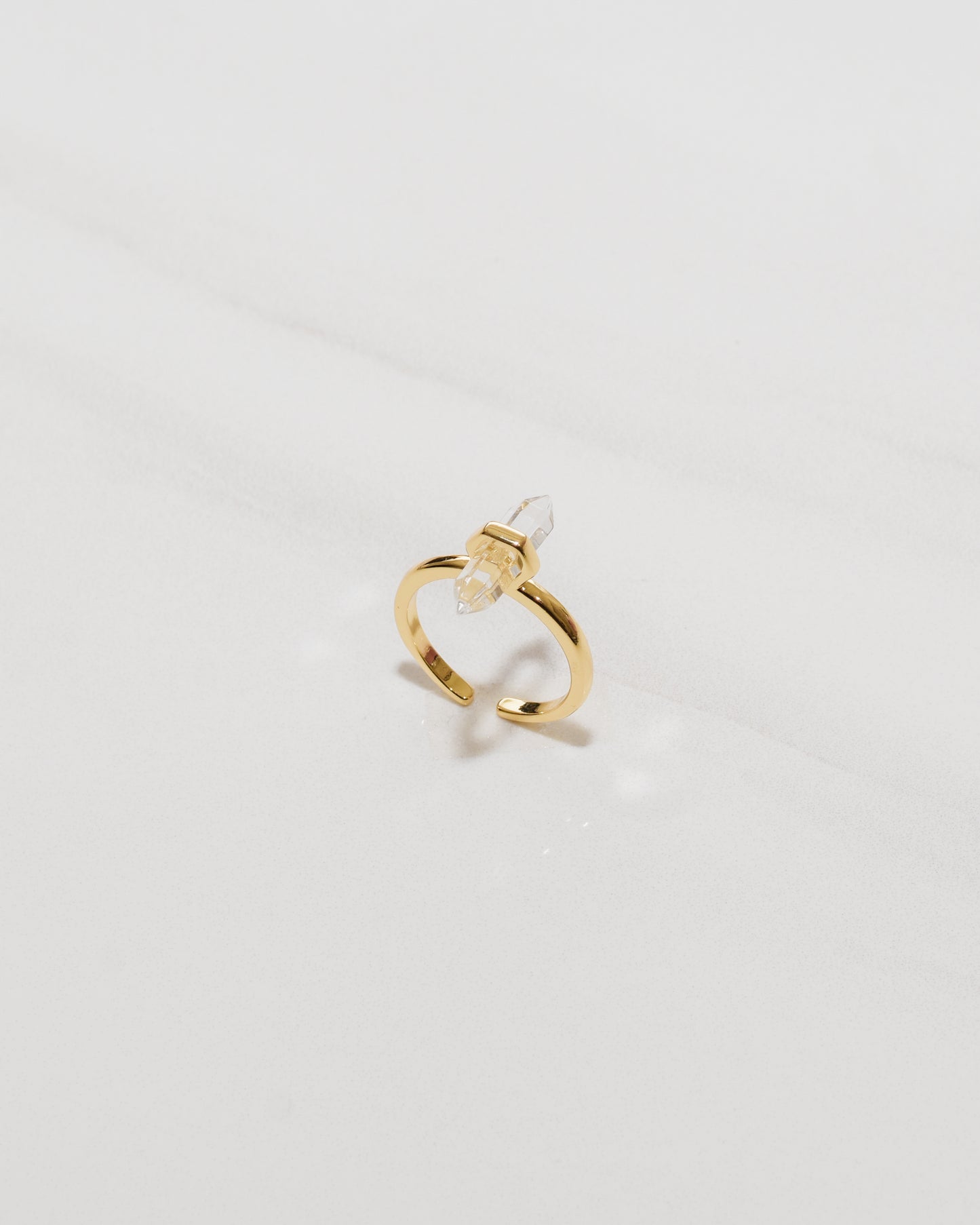 Wrapped Crystal Quartz Ring