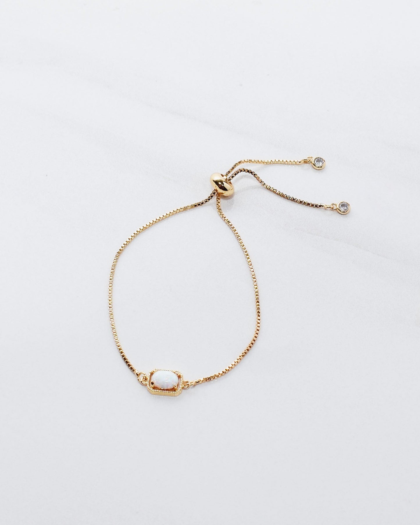 White Fire Opal Bracelet