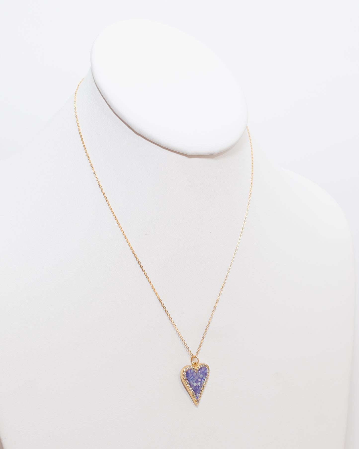 Purple Micro Pave Opal Necklace