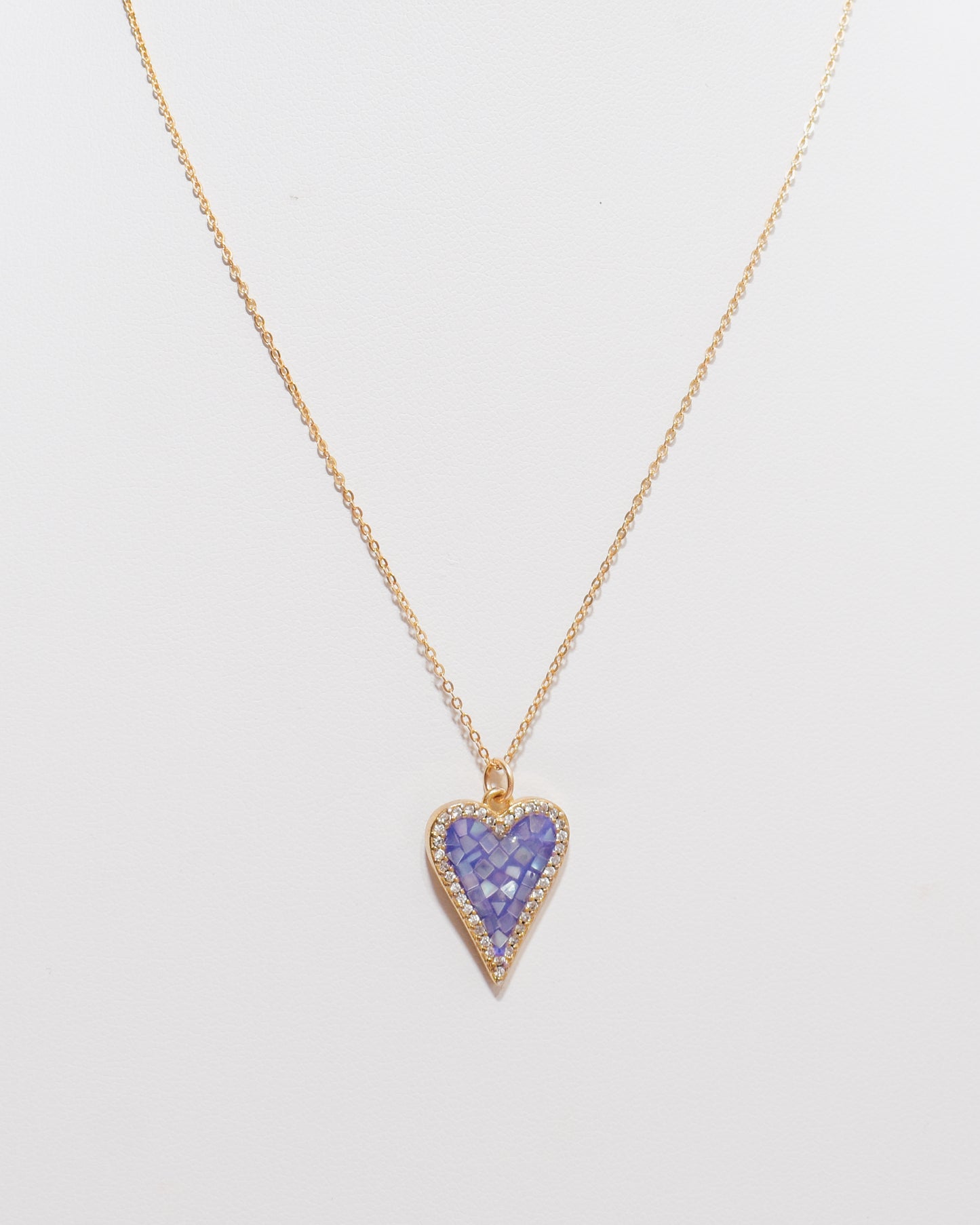 Purple Micro Pave Opal Necklace