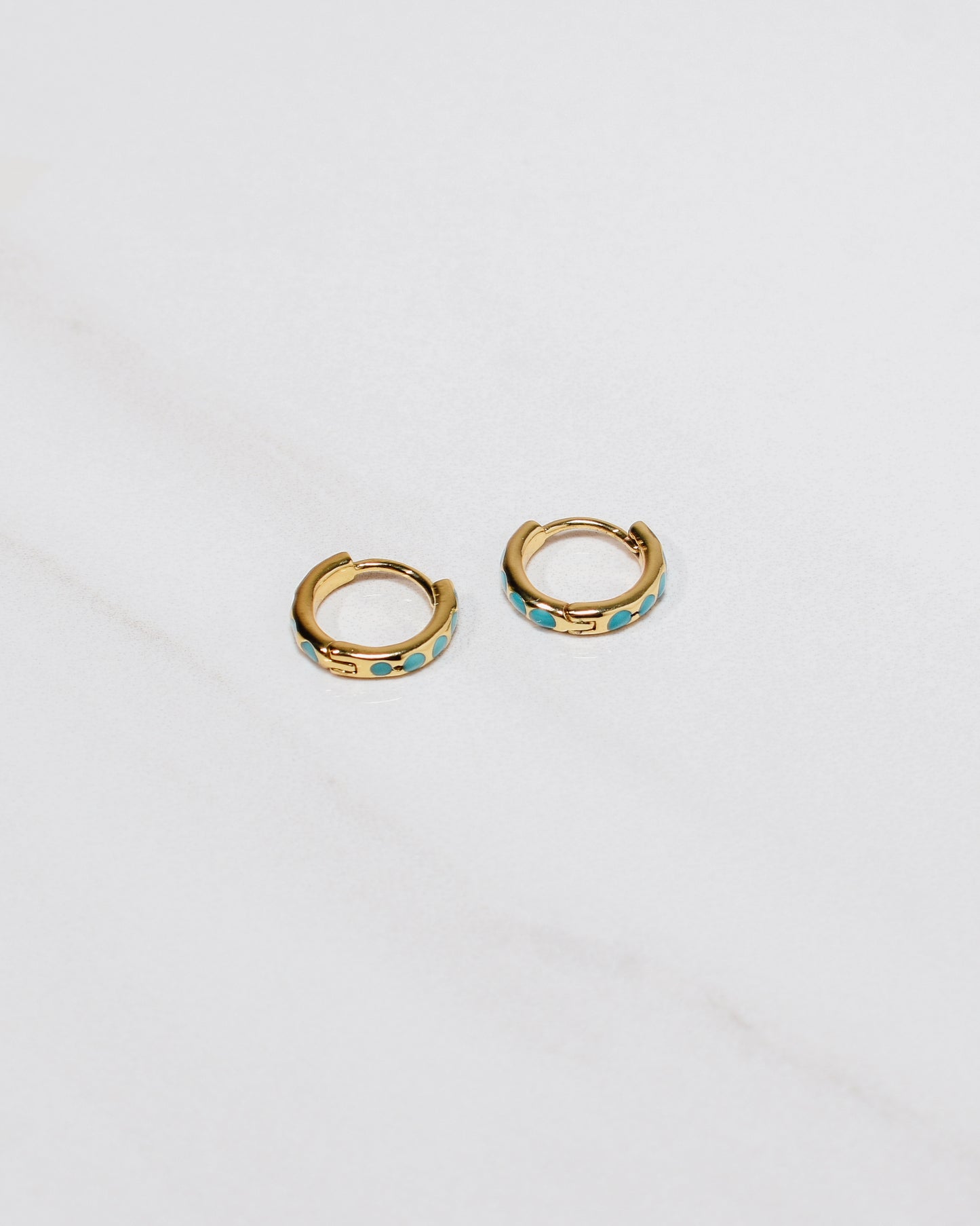 Gold & Turquoise Huggies