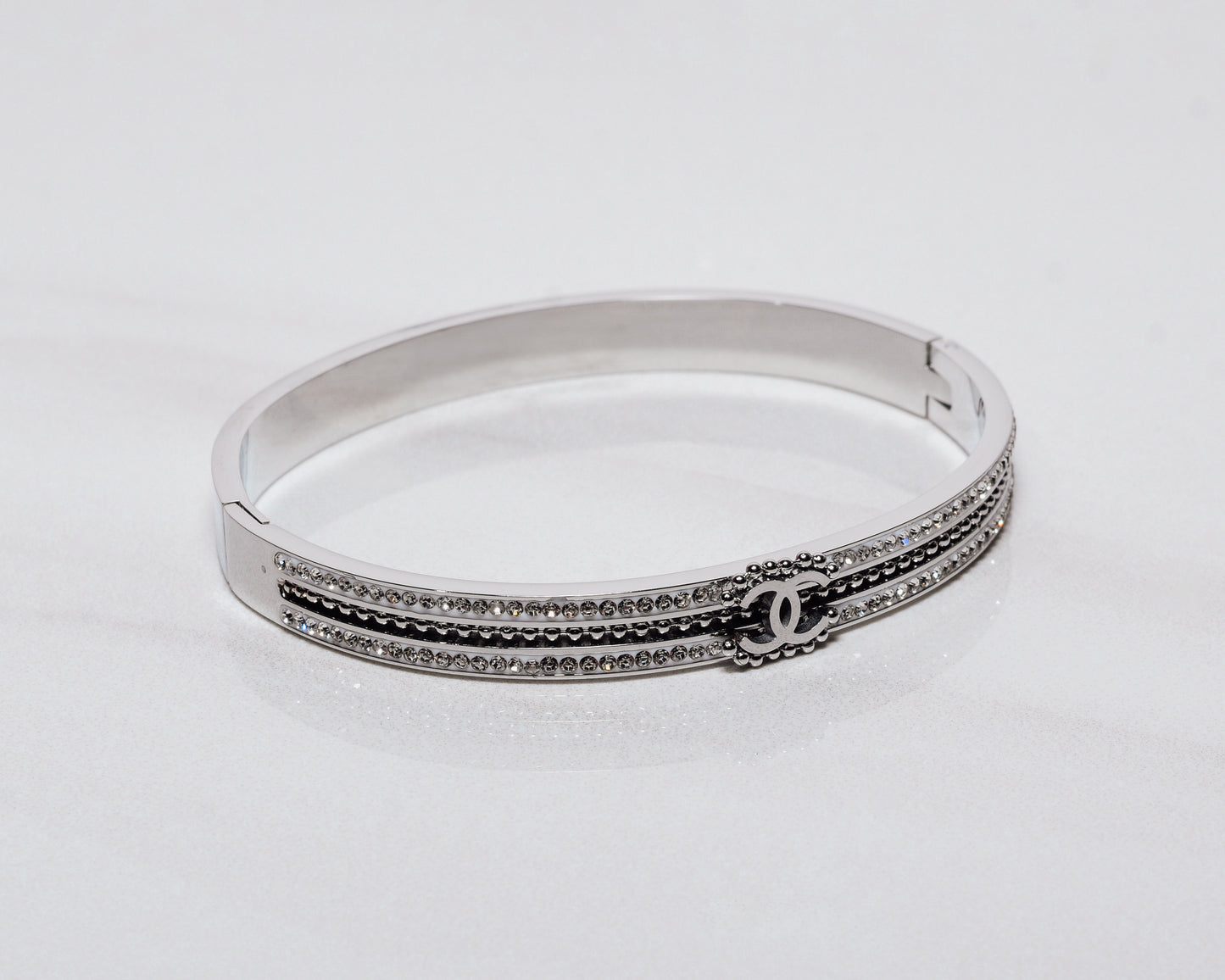 Parisian Chic Bead Crystal Bangle