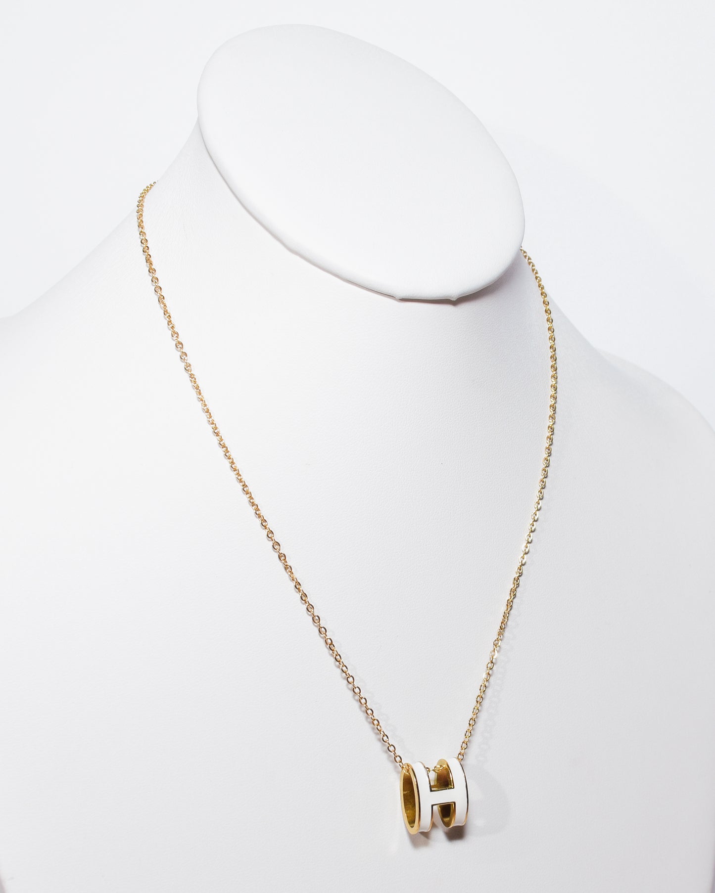 White H Necklace