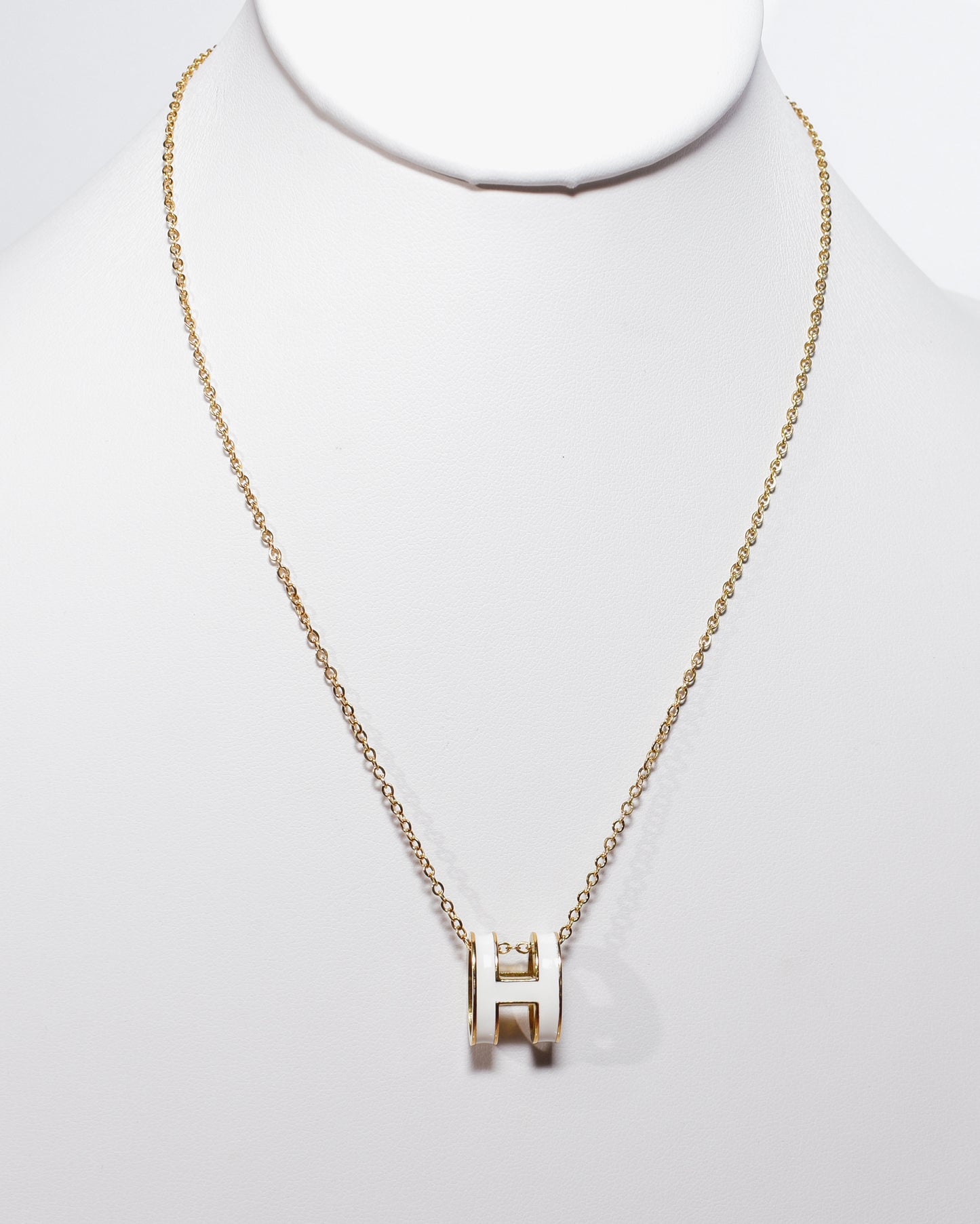 White H Necklace