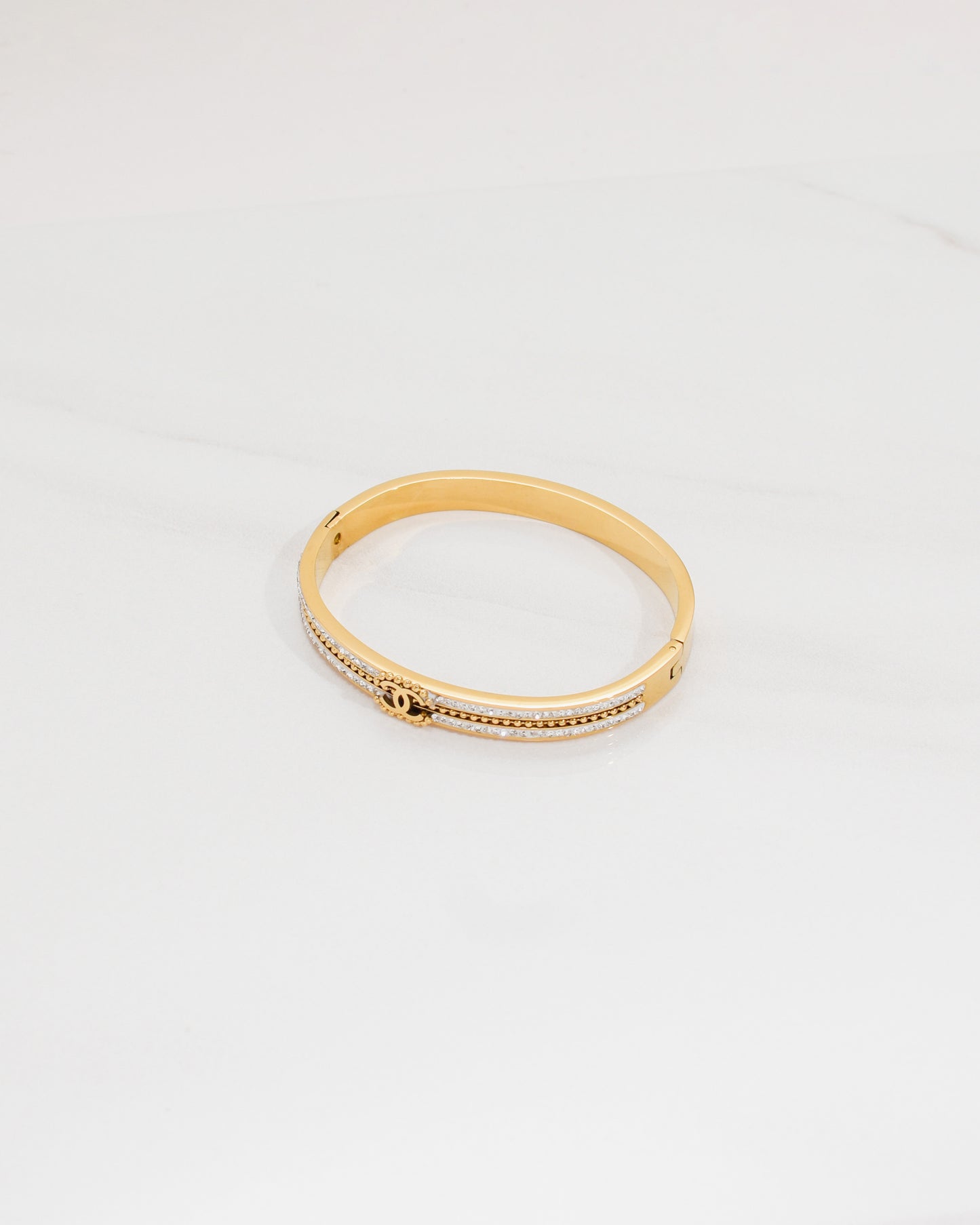 Parisian Chic Bead Crystal Bangle