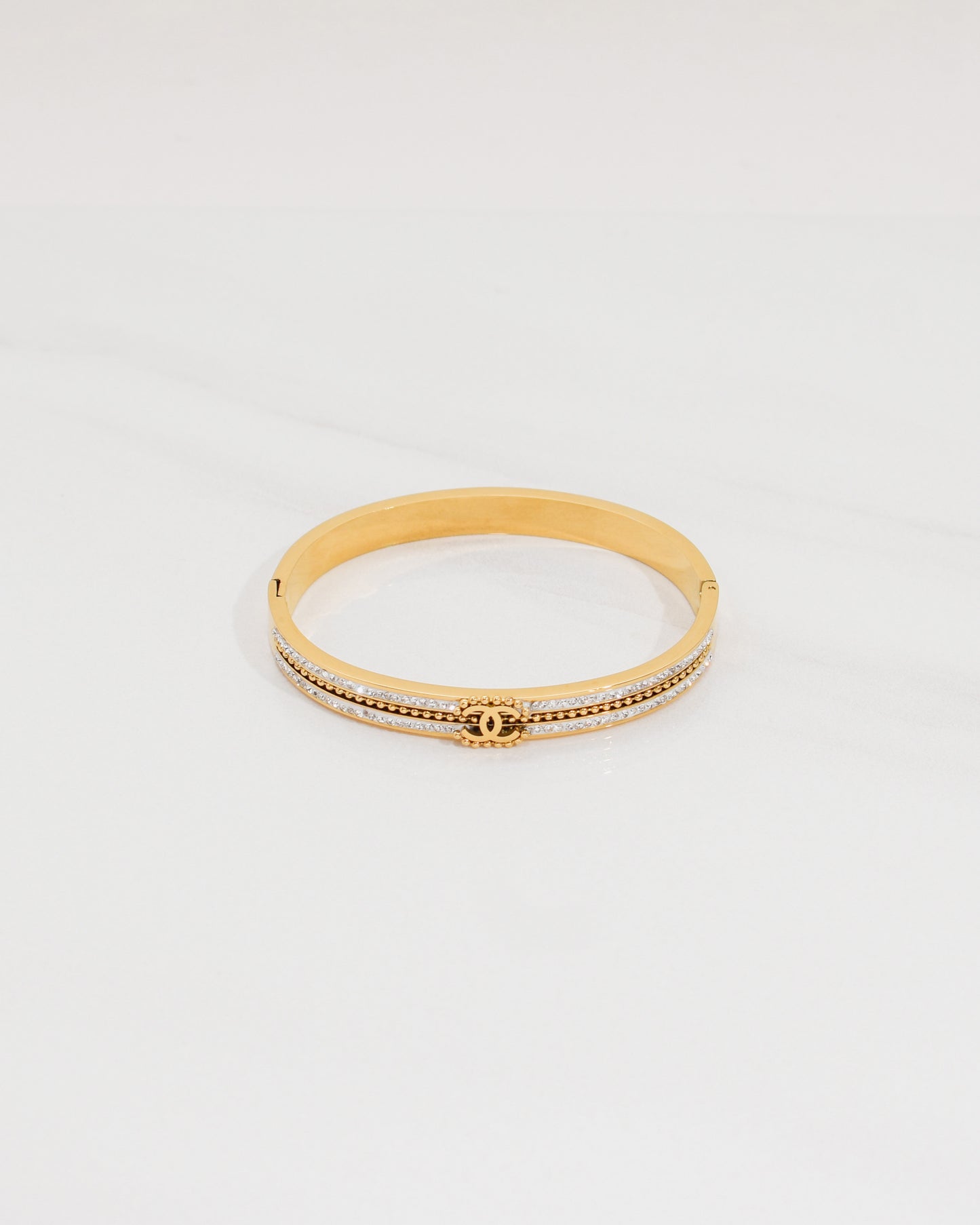 Parisian Chic Bead Crystal Bangle