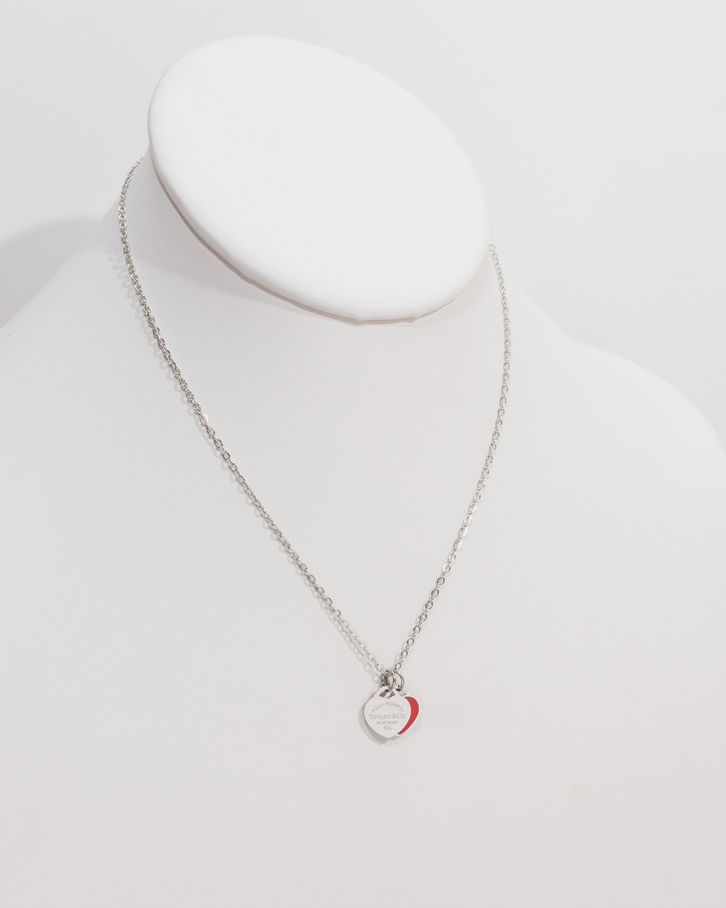 TC Red & Silver Dainty Double Heart Necklace
