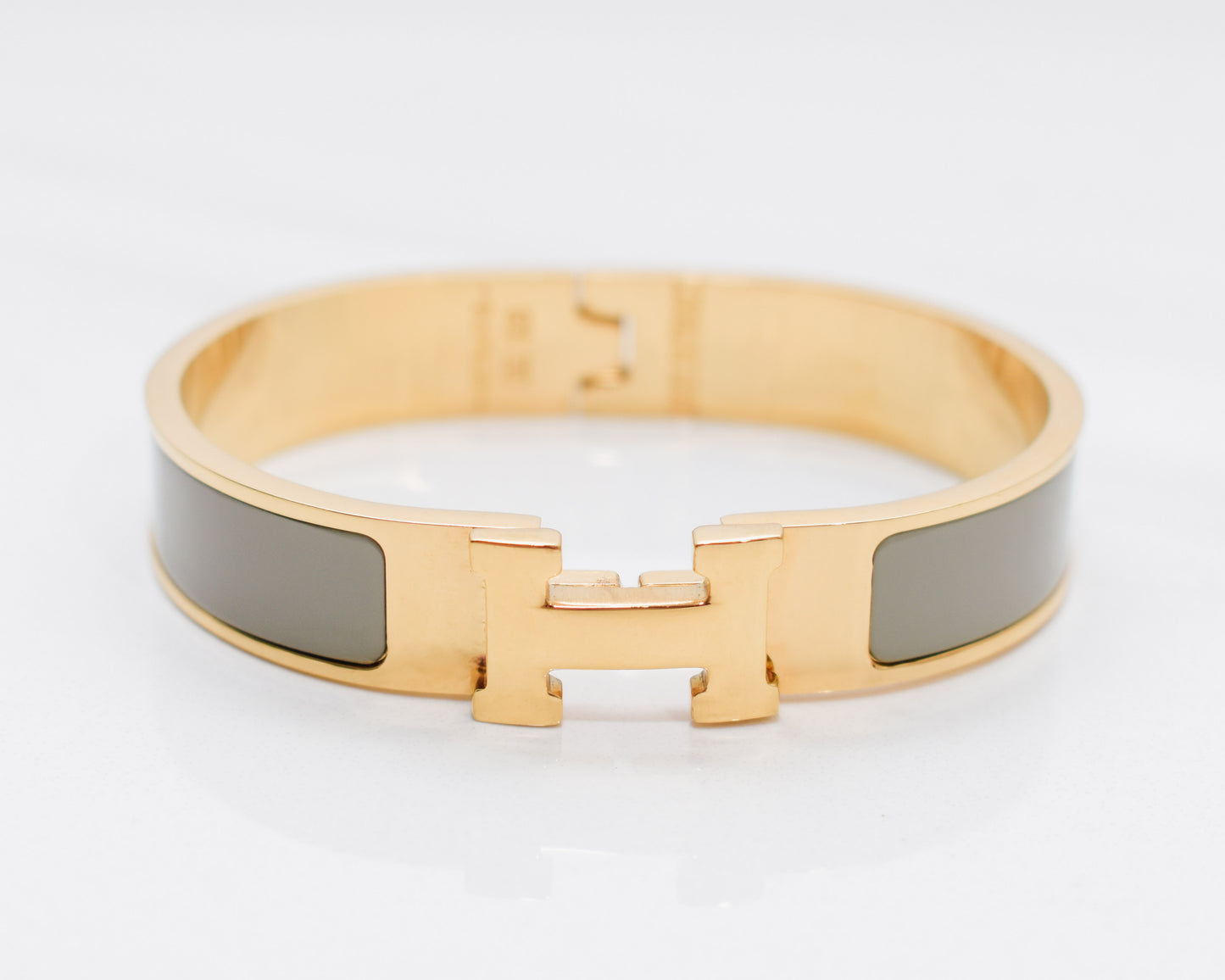H Bracelet 0.47" width | Gold & Gray