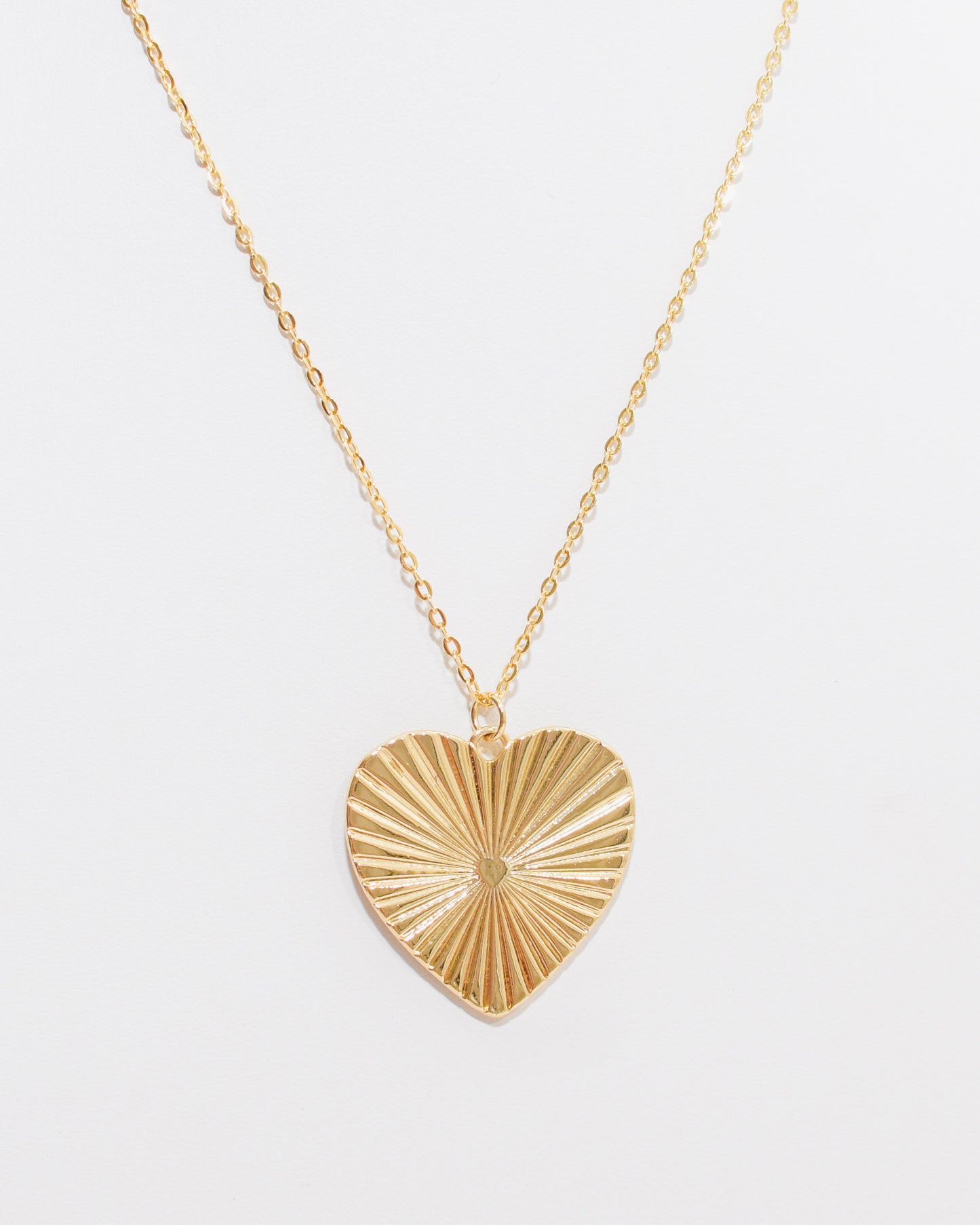 Large Starburst Heart Pendant Necklace