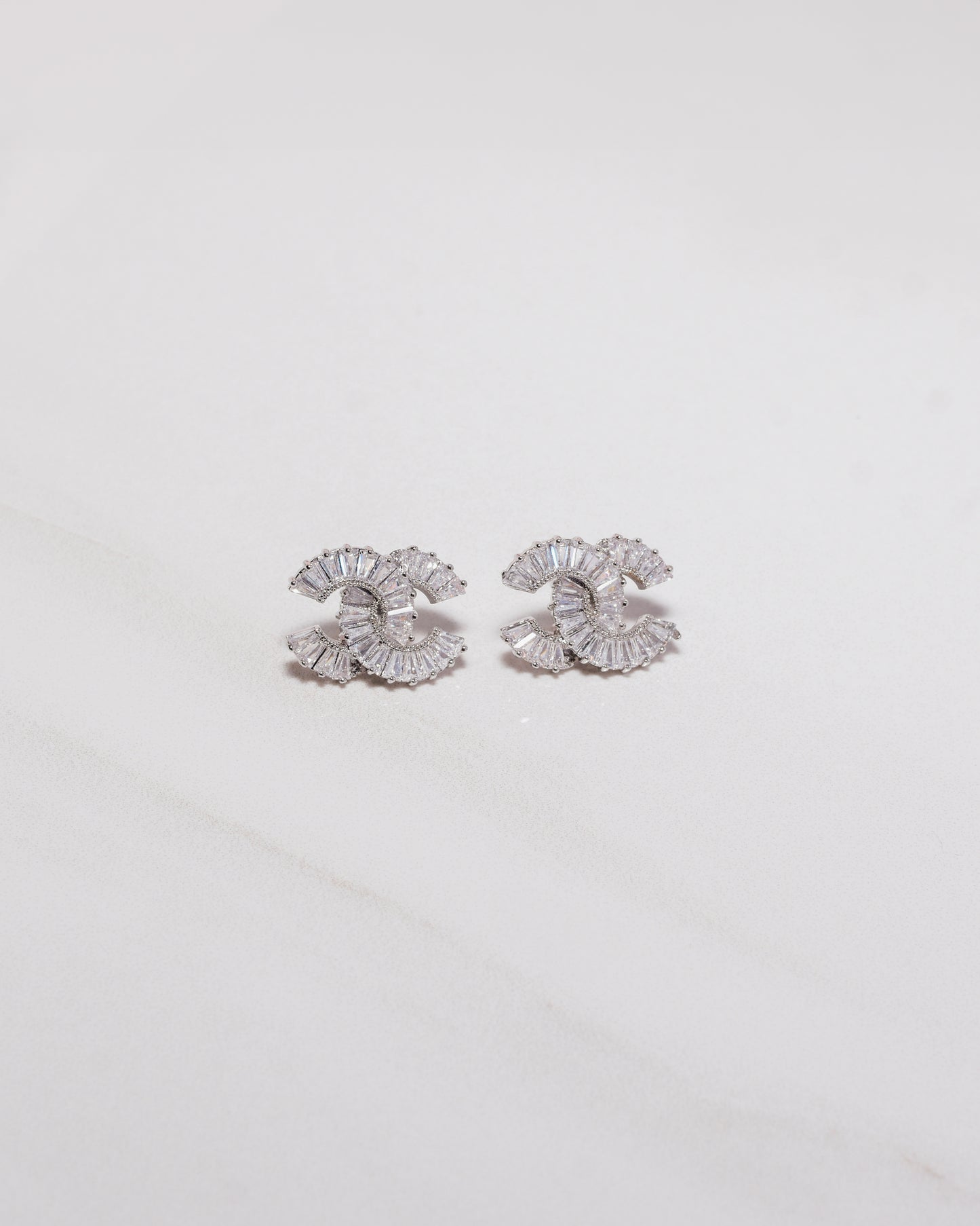 Parisian Chic Baguette Cut Crystals Studs
