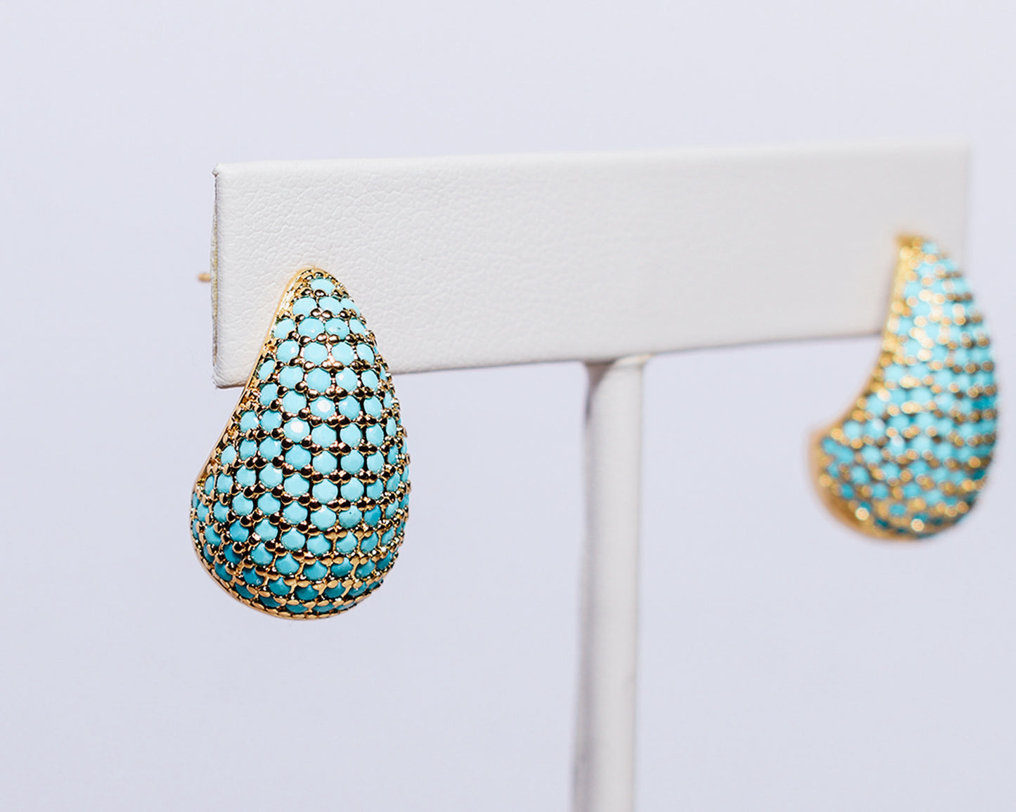 Turquoise Teardrop Studs