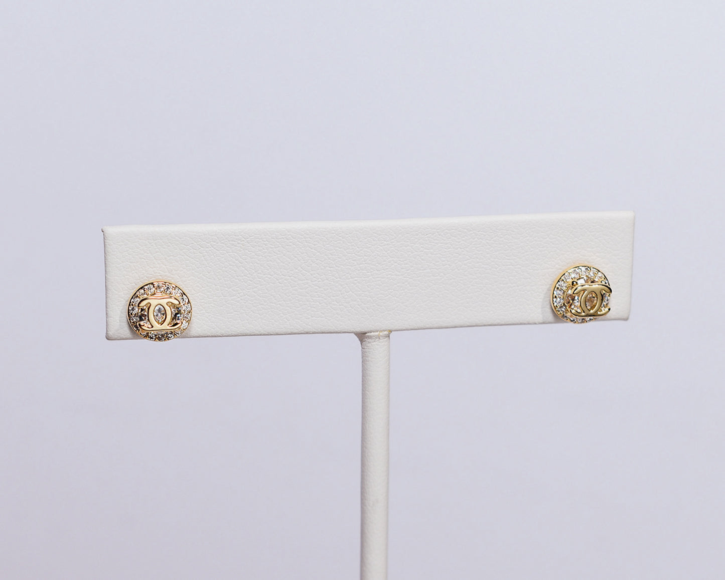 Parisian Chic Round Stone CC Studs