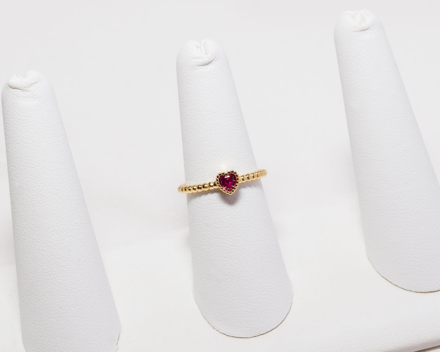 Ruby Beaded Ring