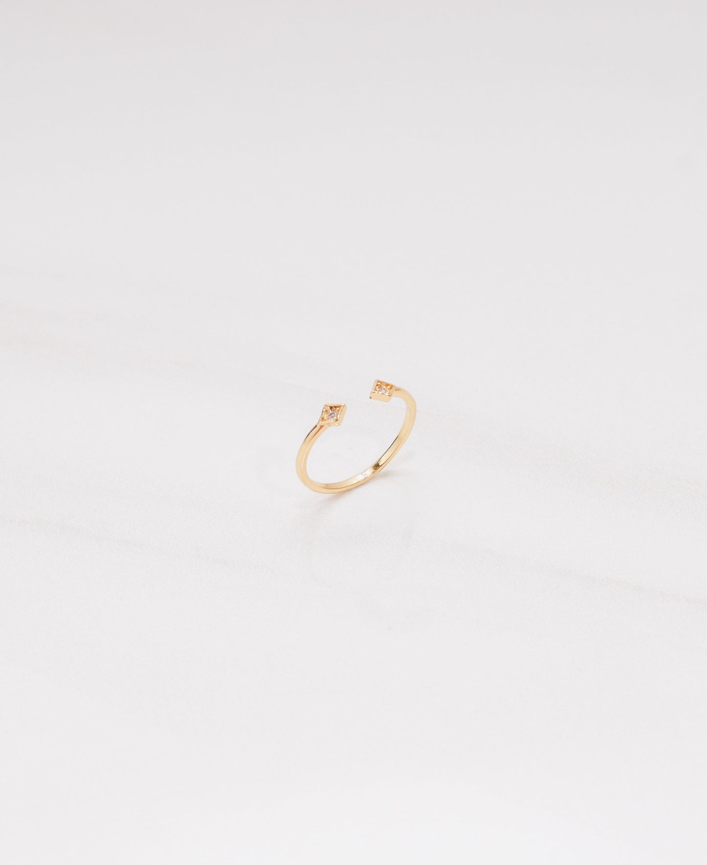 Dainty Triangle CZ Ring