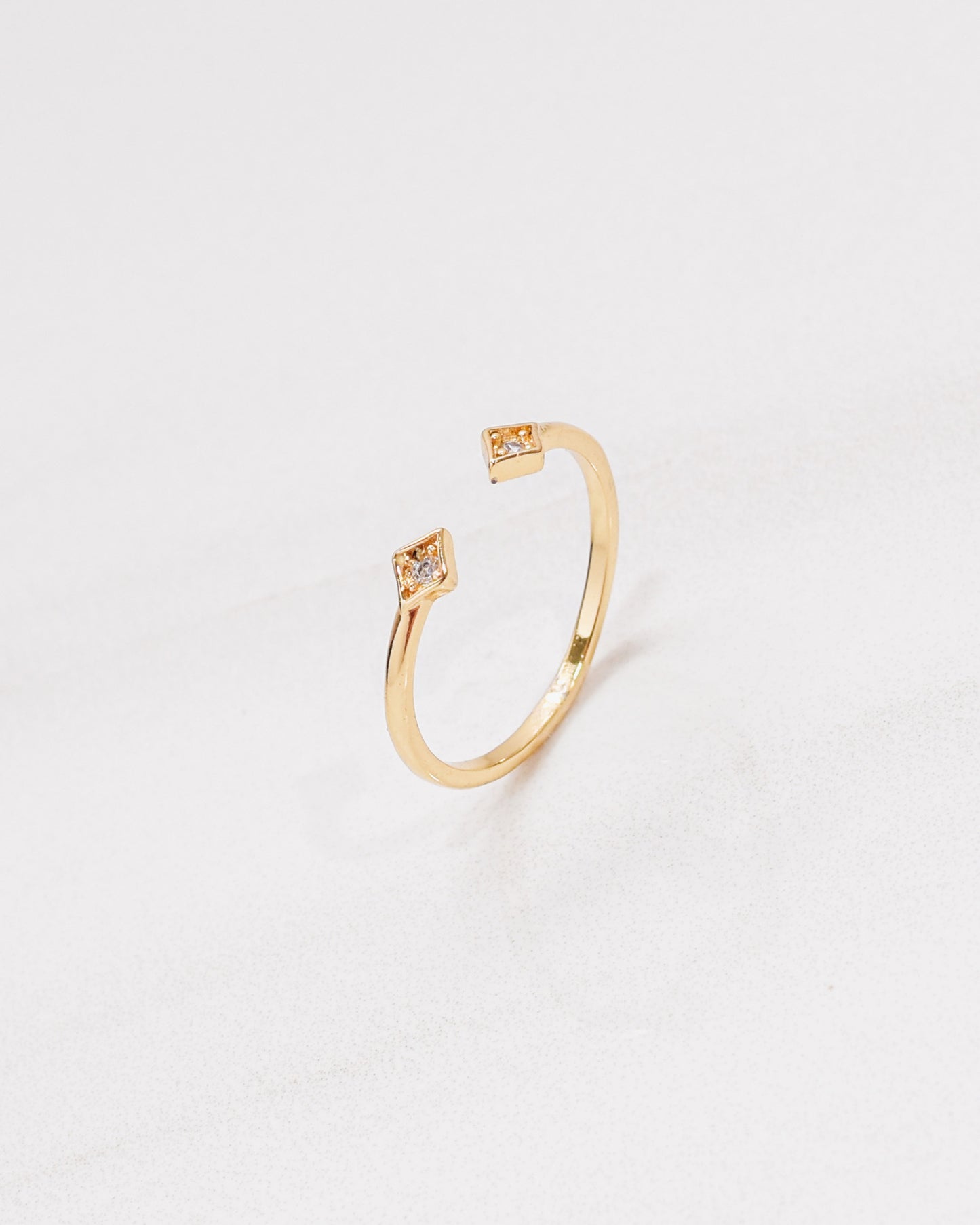 Dainty Triangle CZ Ring