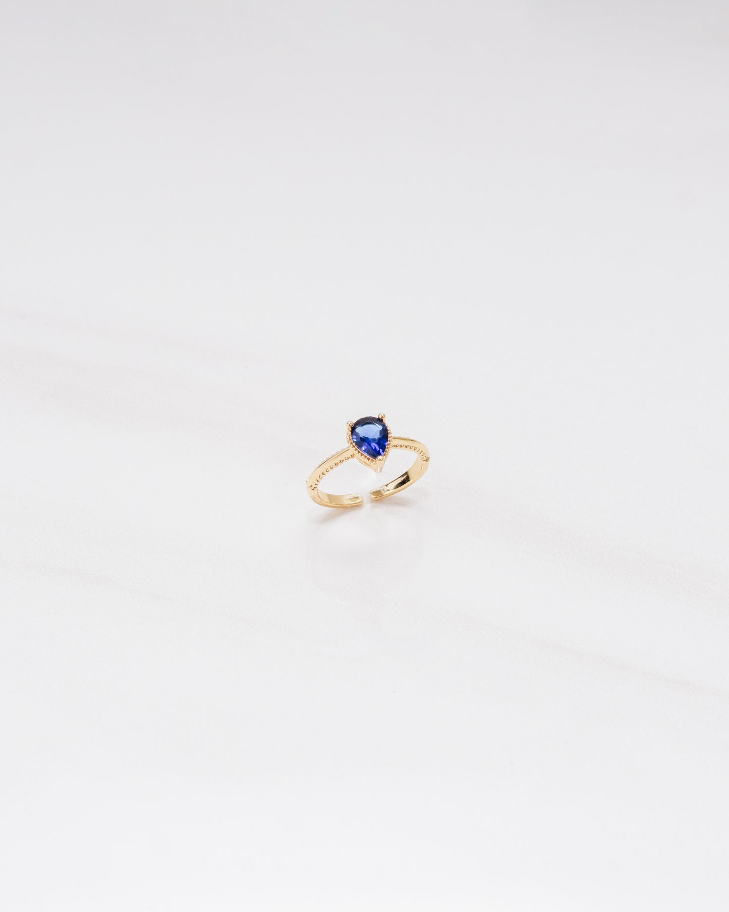 Sapphire Pear Ring
