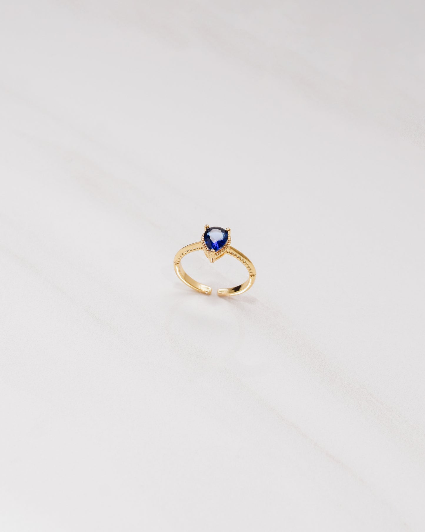 Sapphire Pear Ring