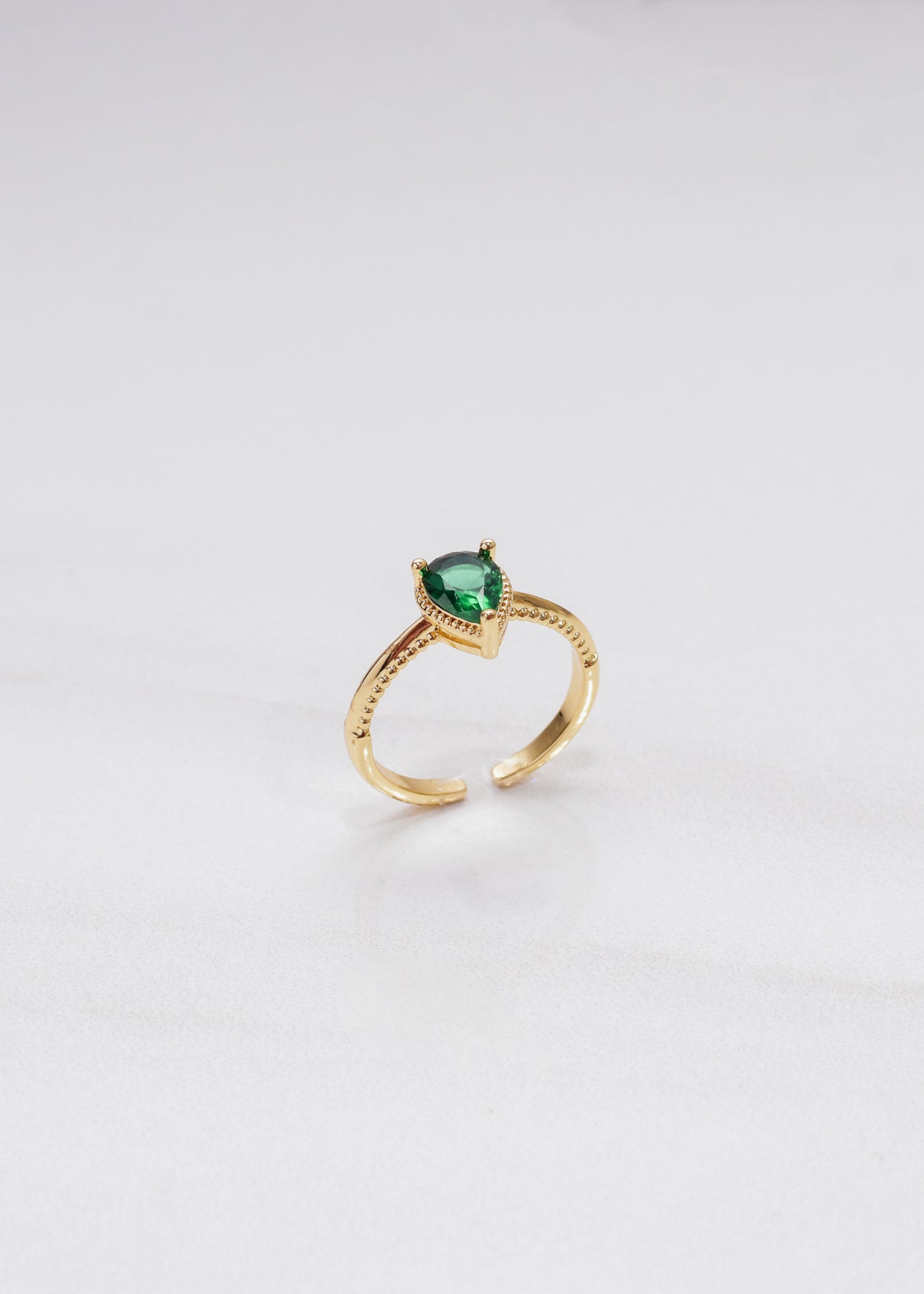Emerald Pear Ring