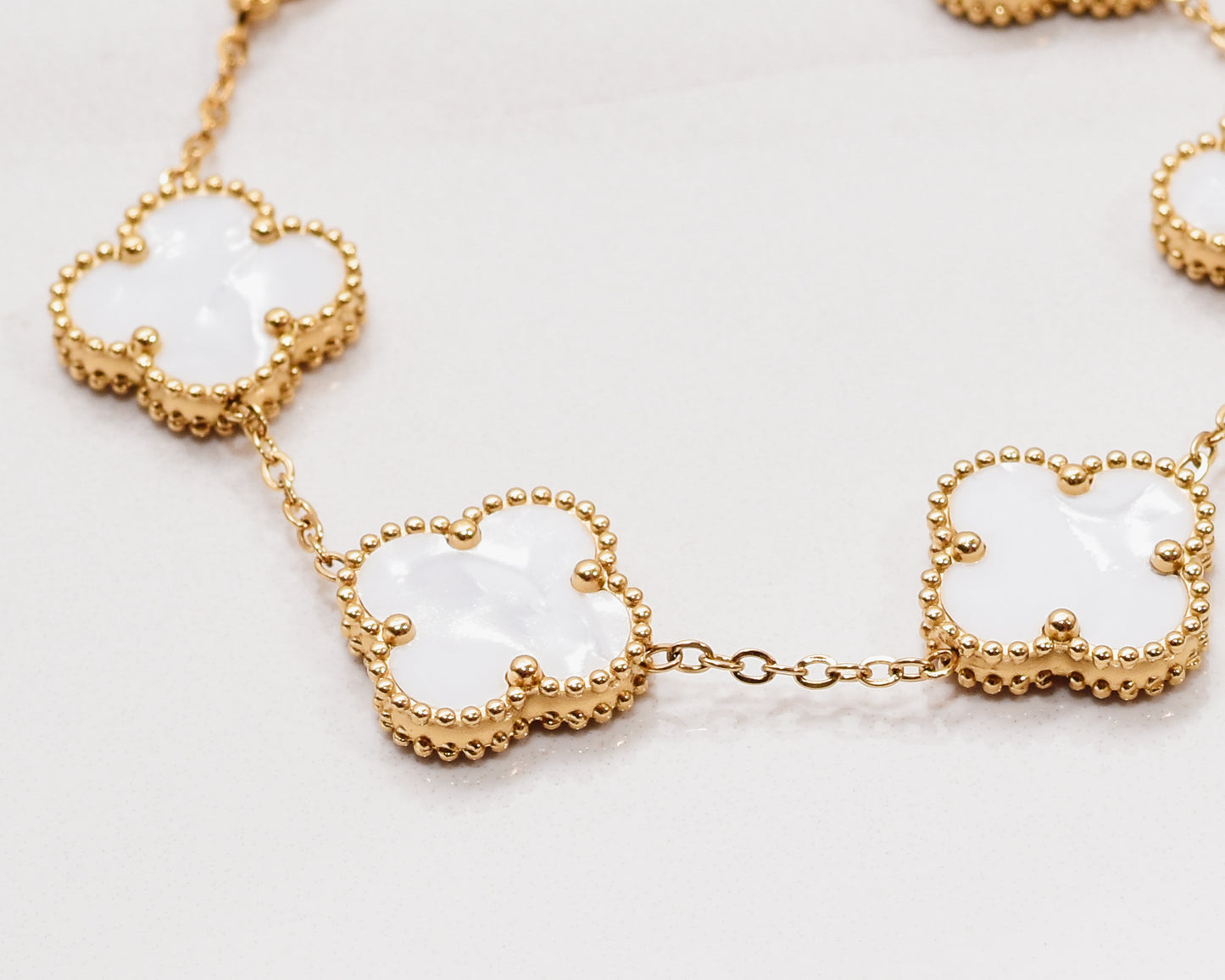 Clover Mother of Pearl 5 Motif Bracelet