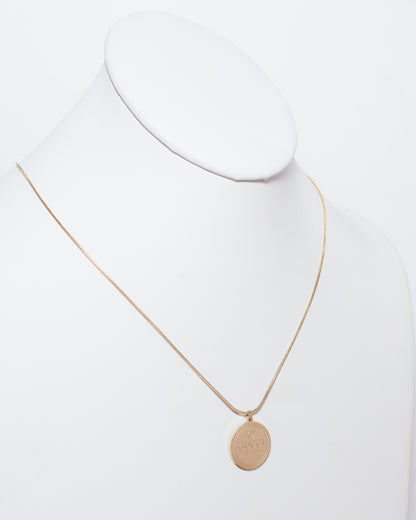 Made in Italy G Coin Necklace