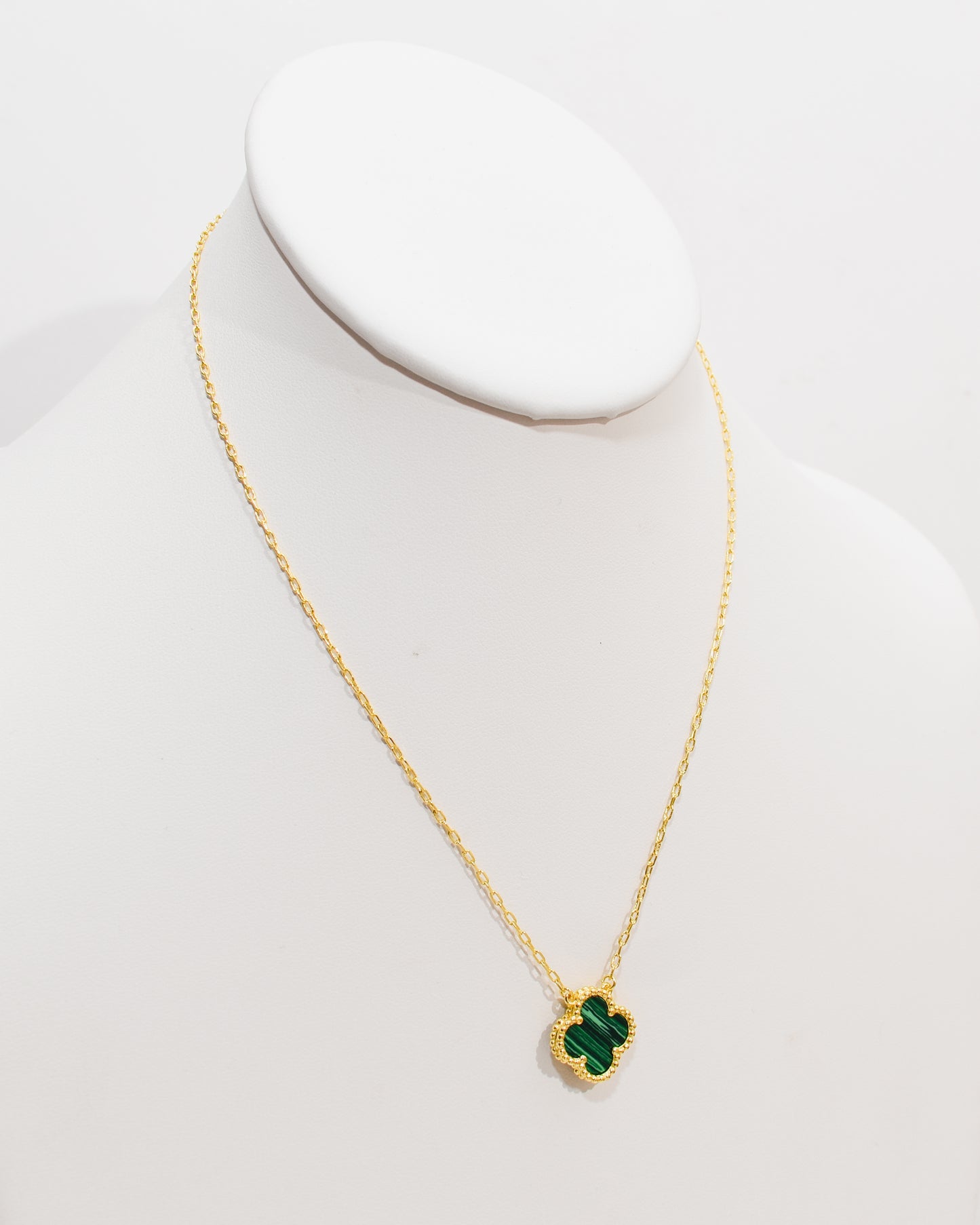 Clover Malachite Necklace