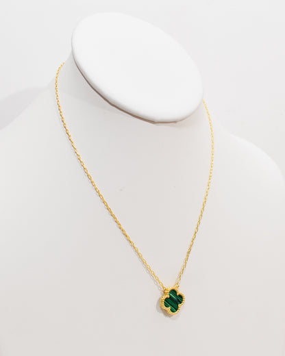 Clover Malachite Necklace